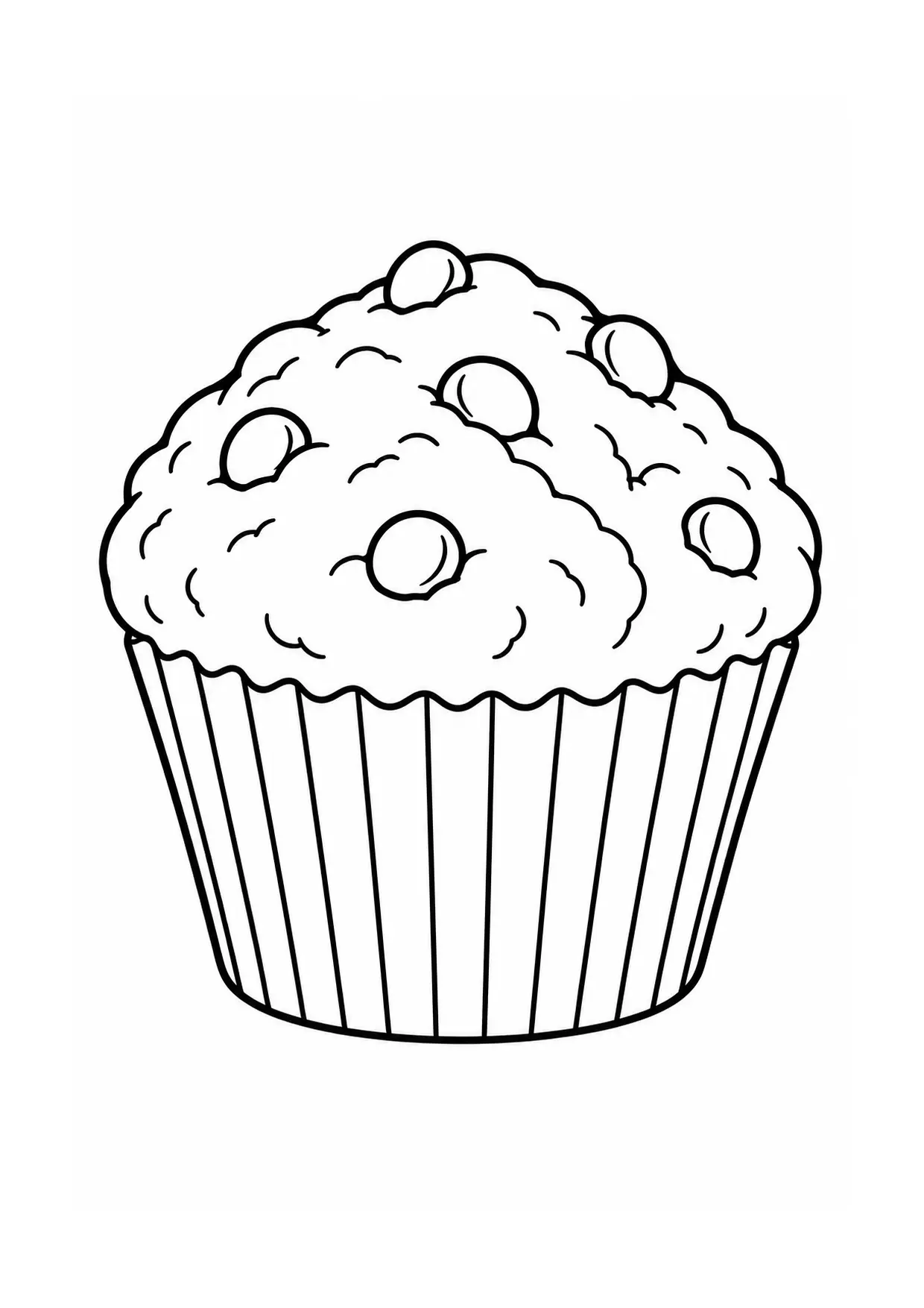 Coloriage Muffin : rayures à imprimer représentant rayures en dessin noir et blanc
