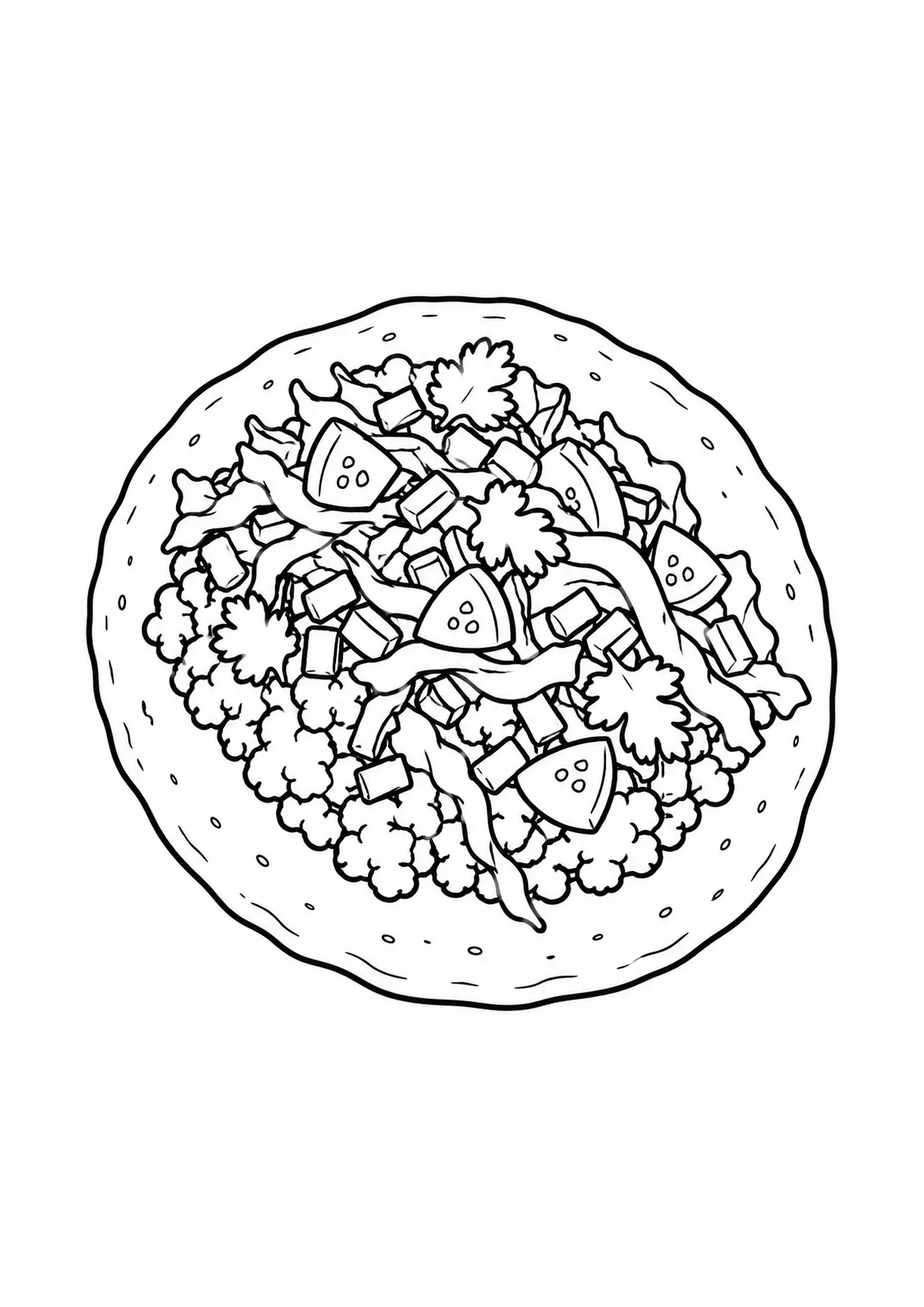 Coloriage Tacos : ouvert