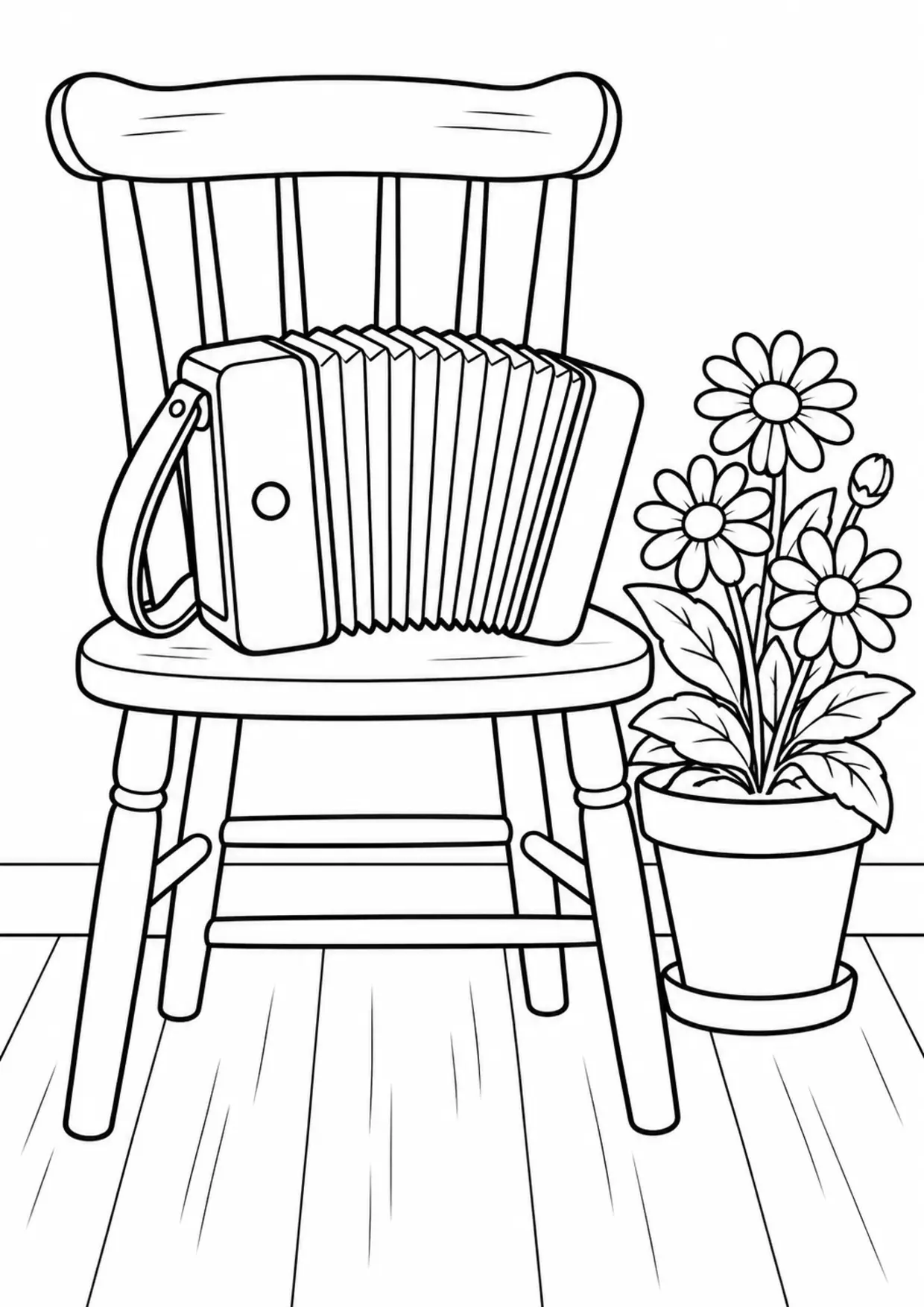 Coloriage accordéon : new