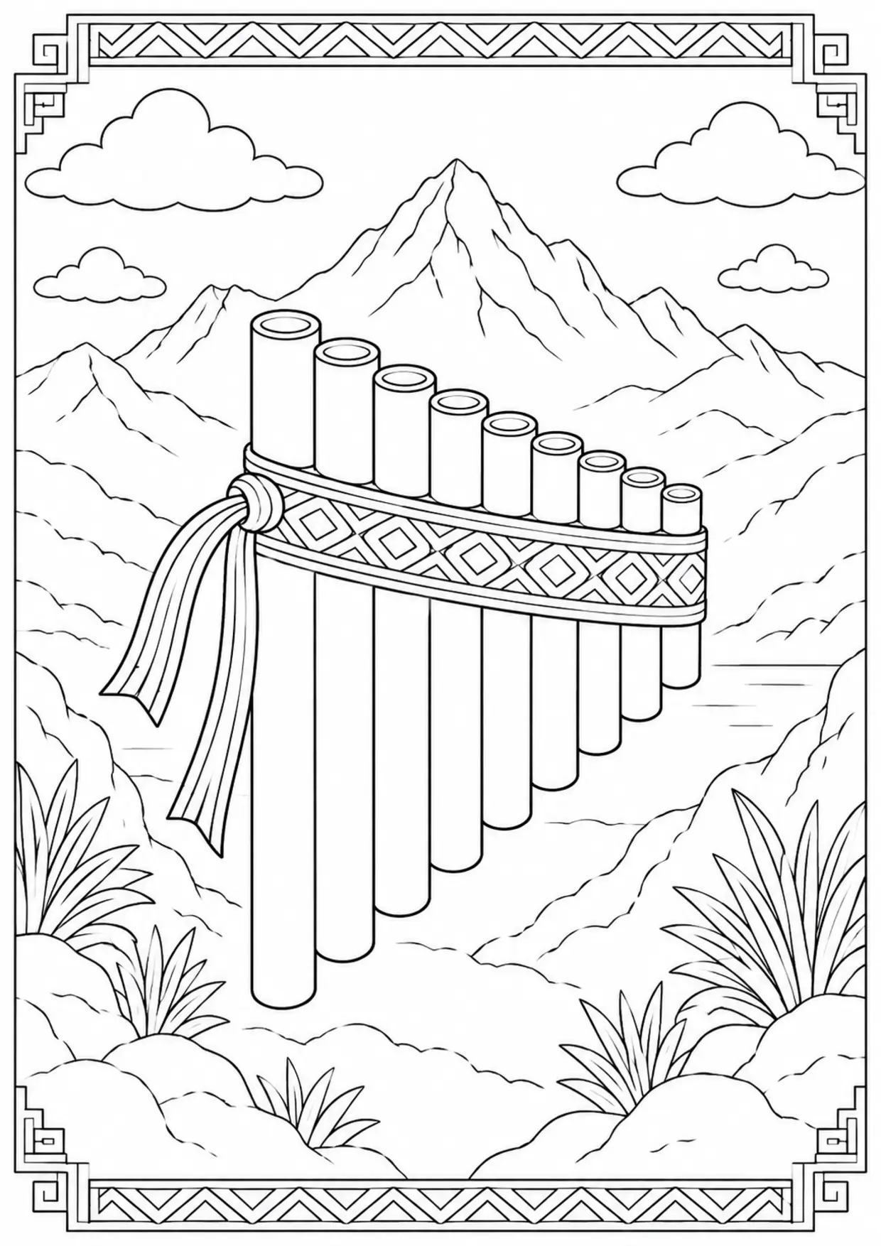Coloriage flûte : existing