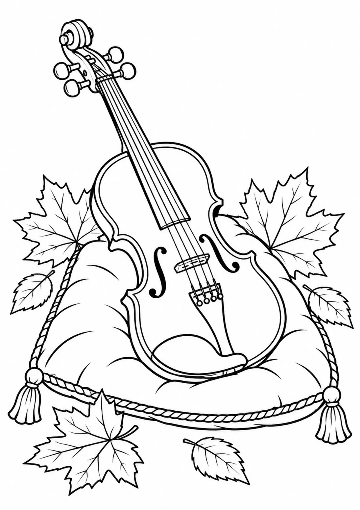 Coloriage violon : new à imprimer montrant new, dessin noir et blanc
