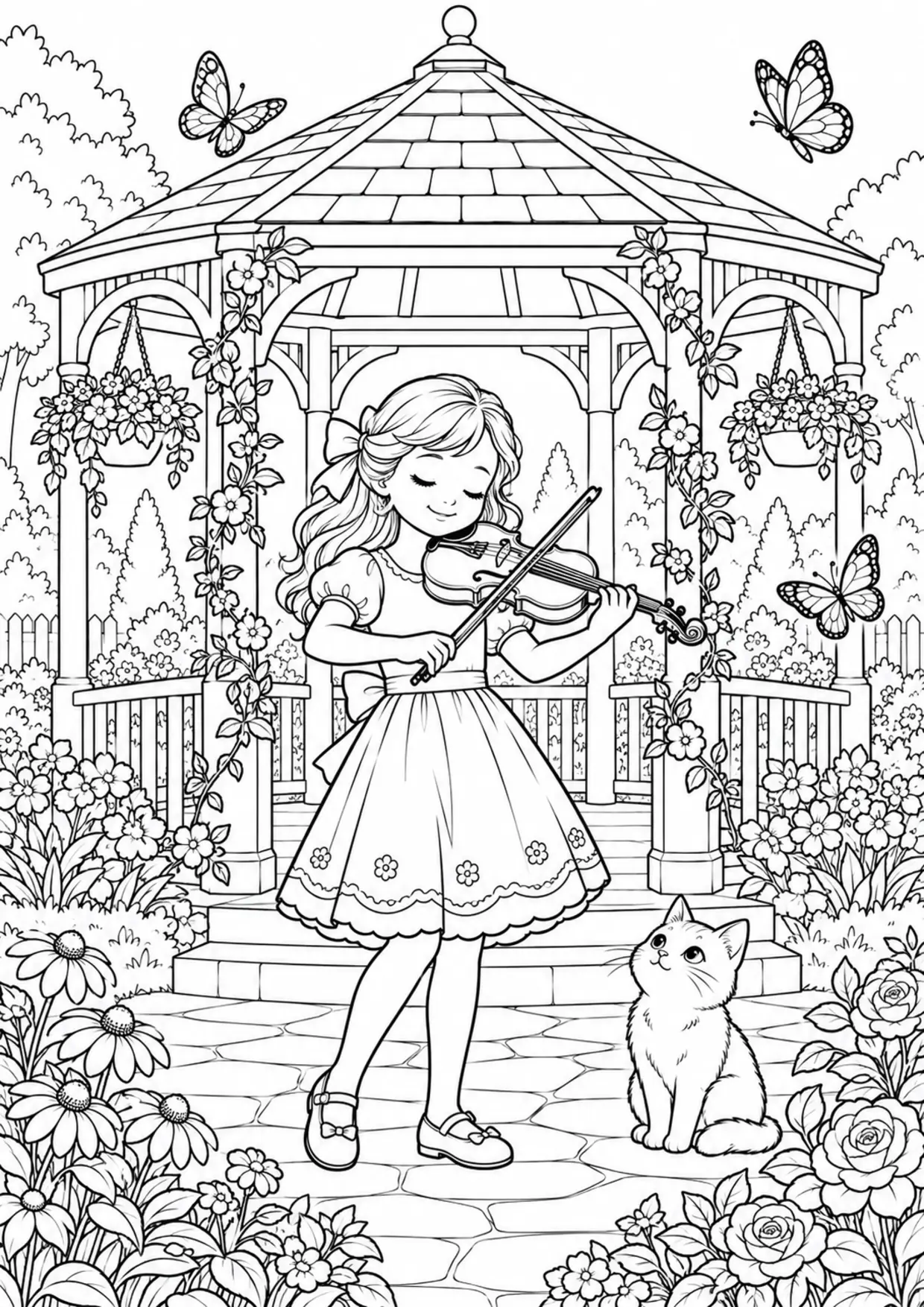 Coloriage violon : new à imprimer montrant new, dessin noir et blanc