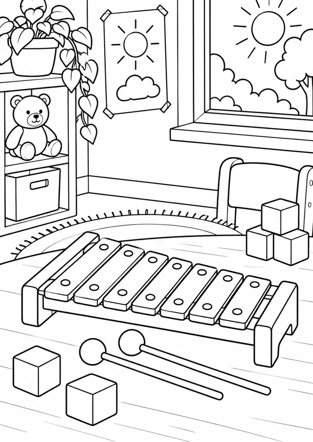 Coloriage xylophone : new