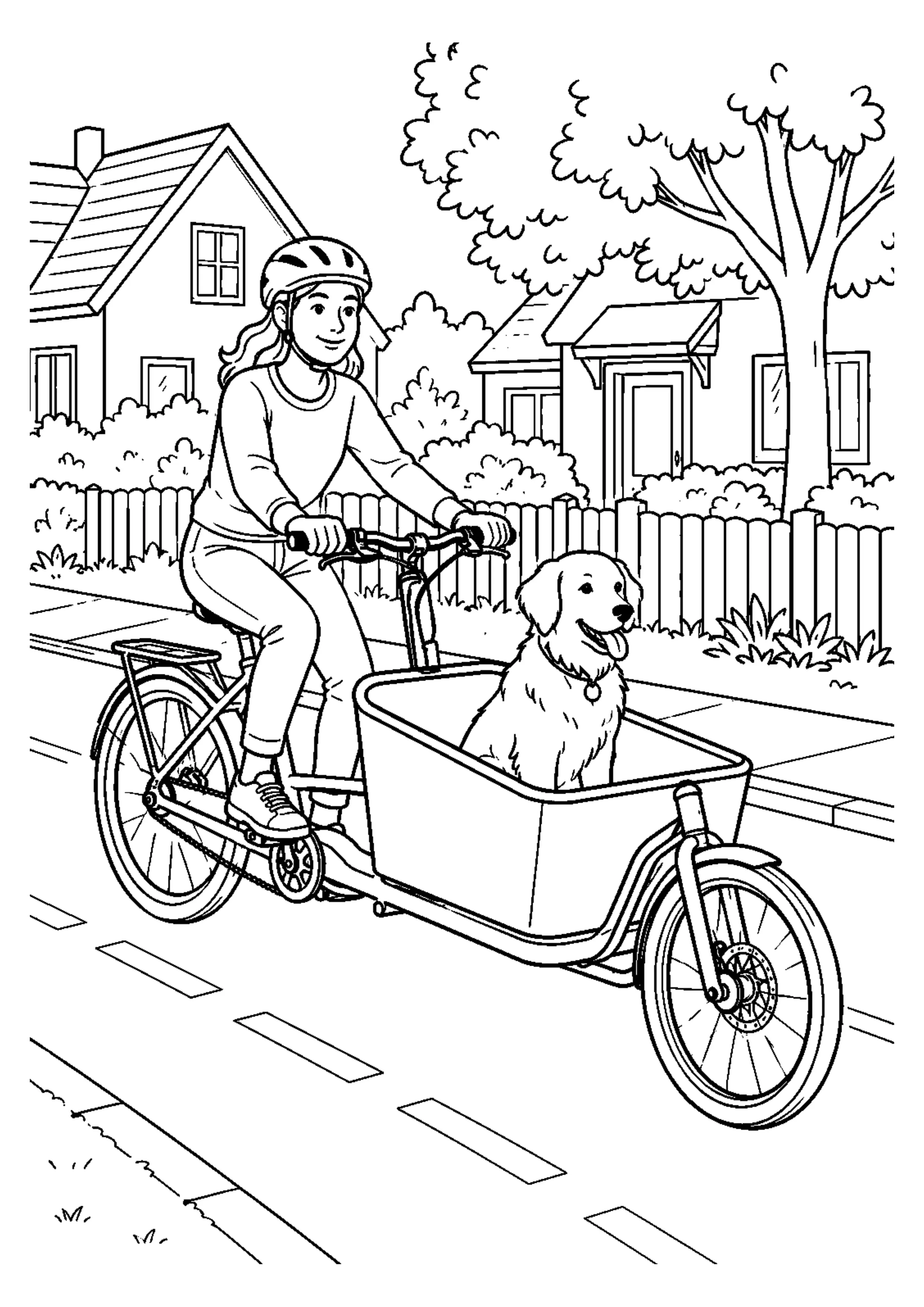 Coloriage Vélo cargo à imprimer – dessin n°10