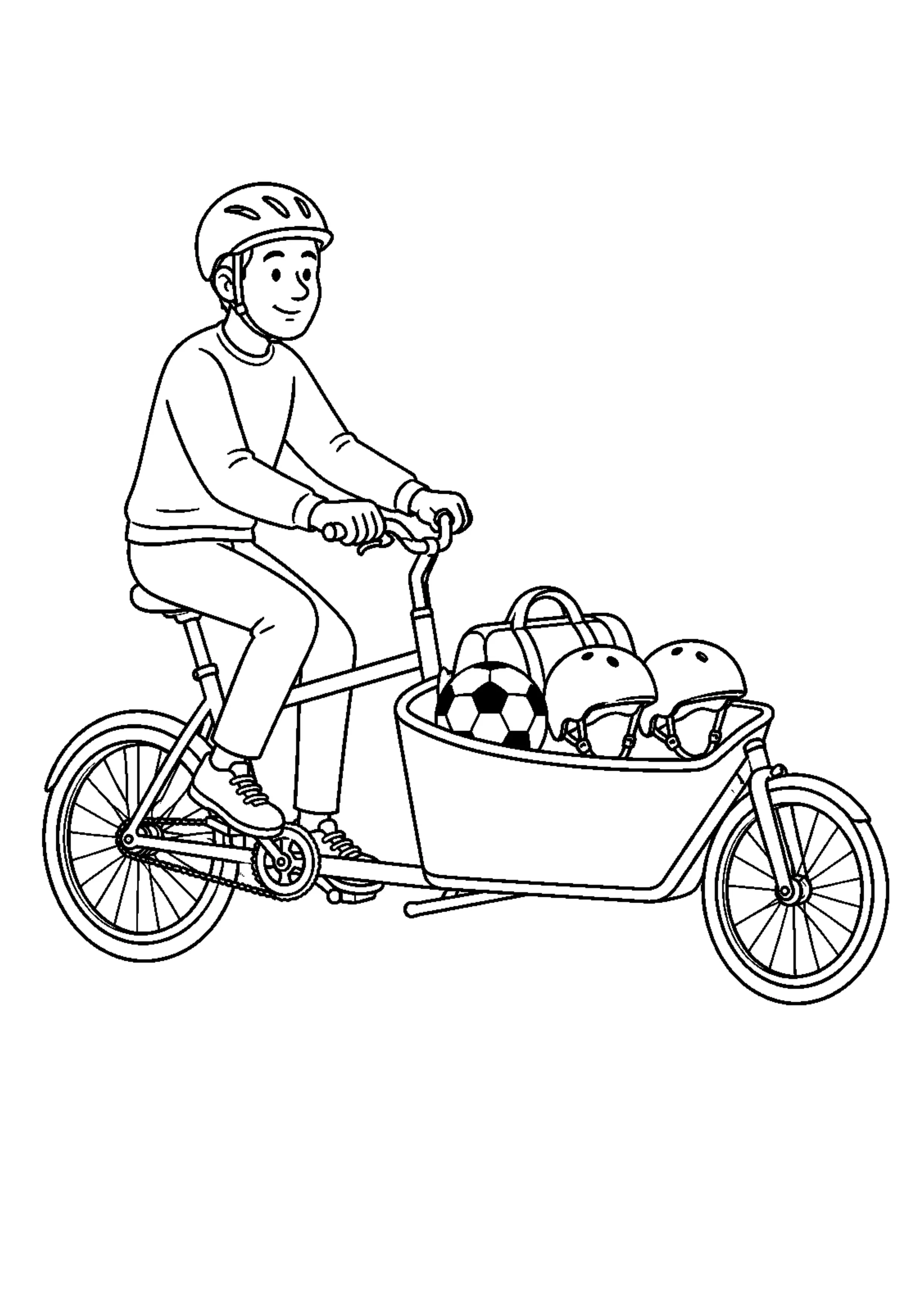 Coloriage Vélo cargo à imprimer – dessin n°17