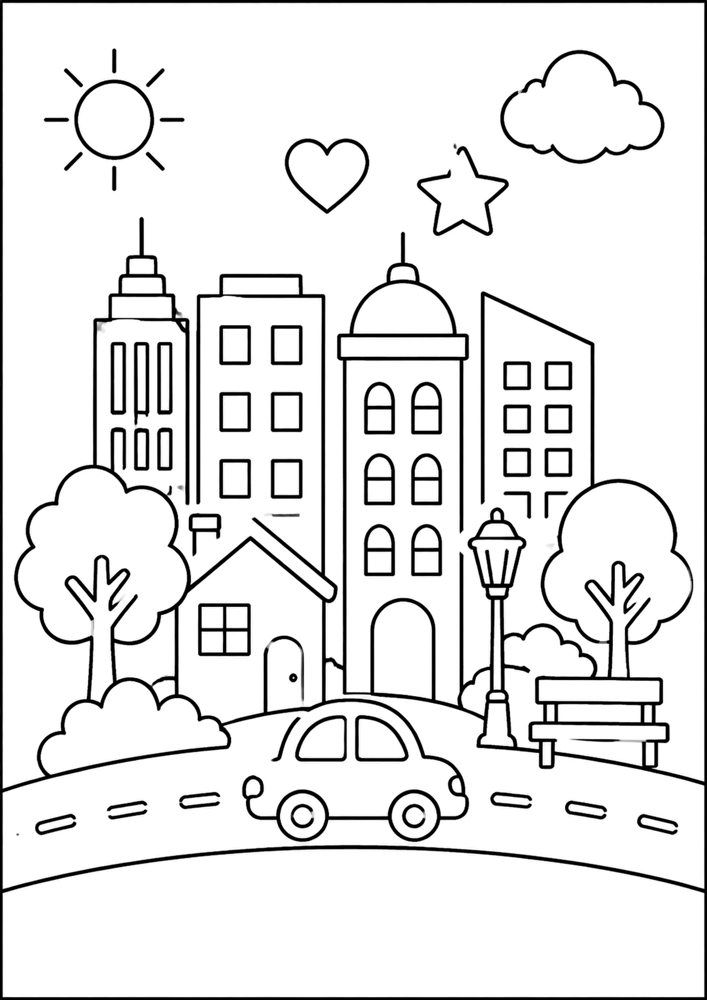 Coloriage Ville – dessin 16