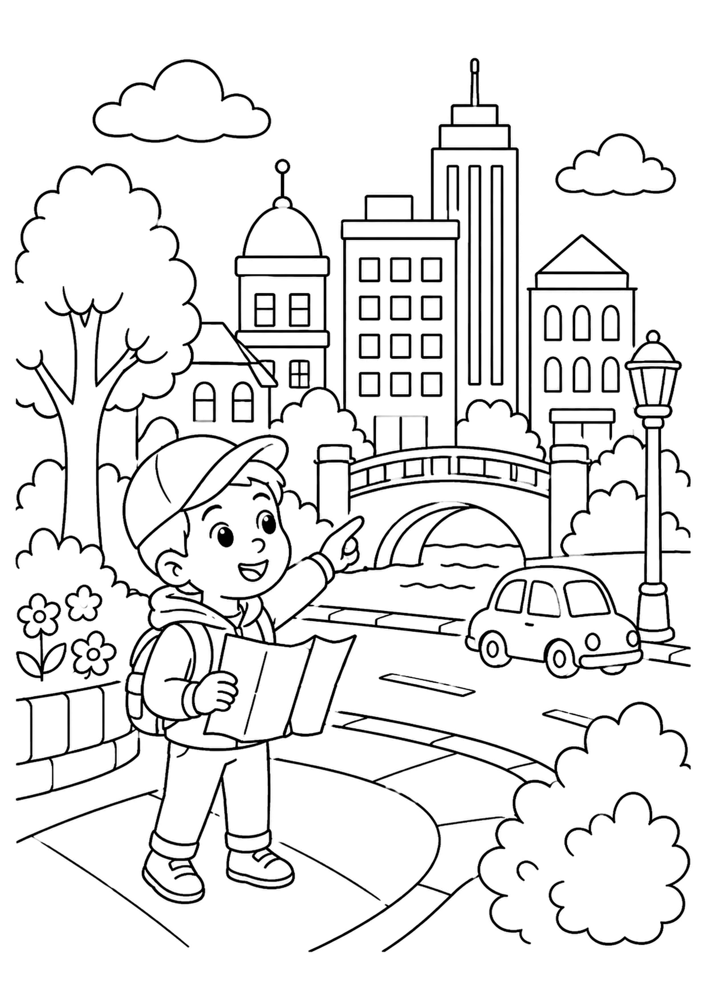 Coloriage Ville – dessin 15