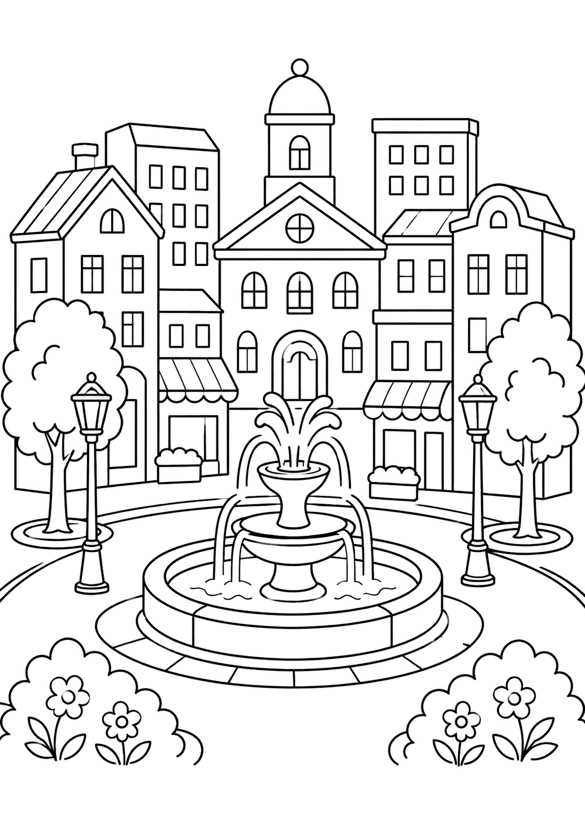 Coloriage Ville – dessin 13