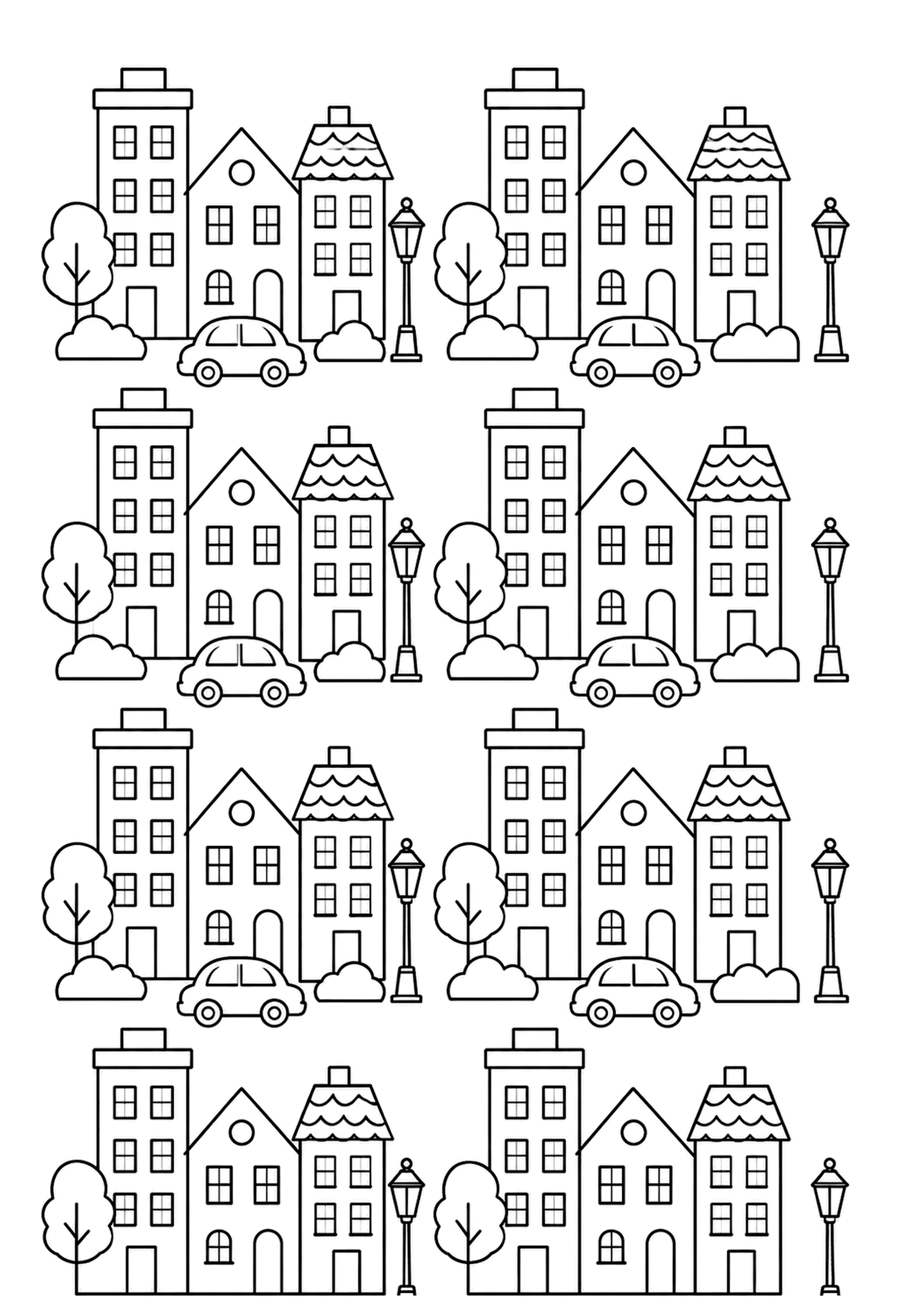 Coloriage Ville – dessin 12