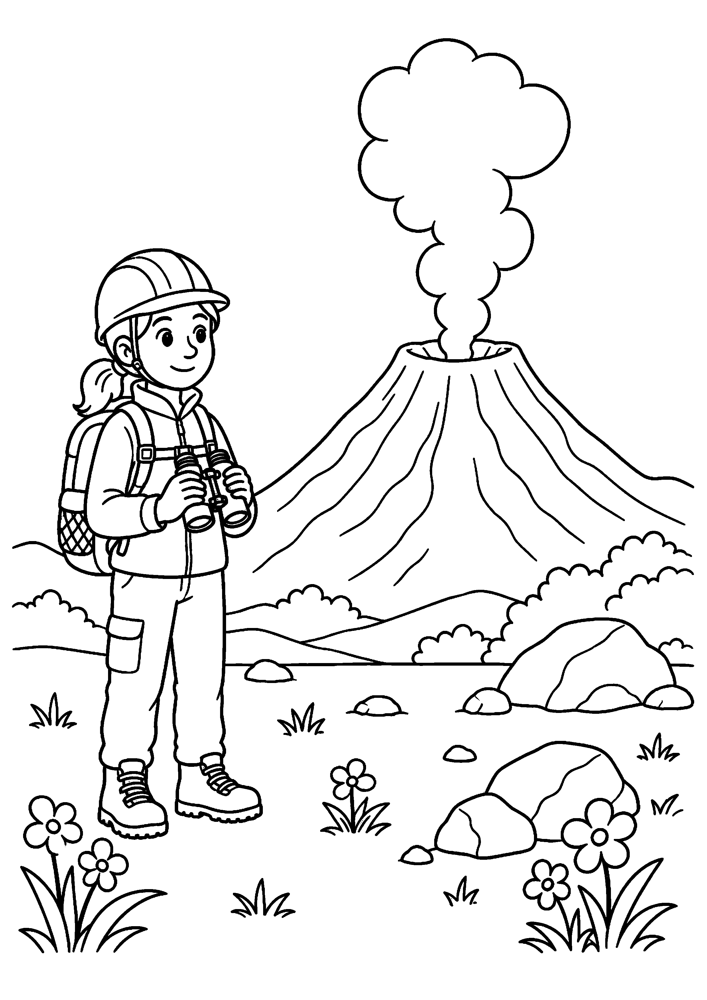 Coloriage volcan à imprimer – dessin n°6