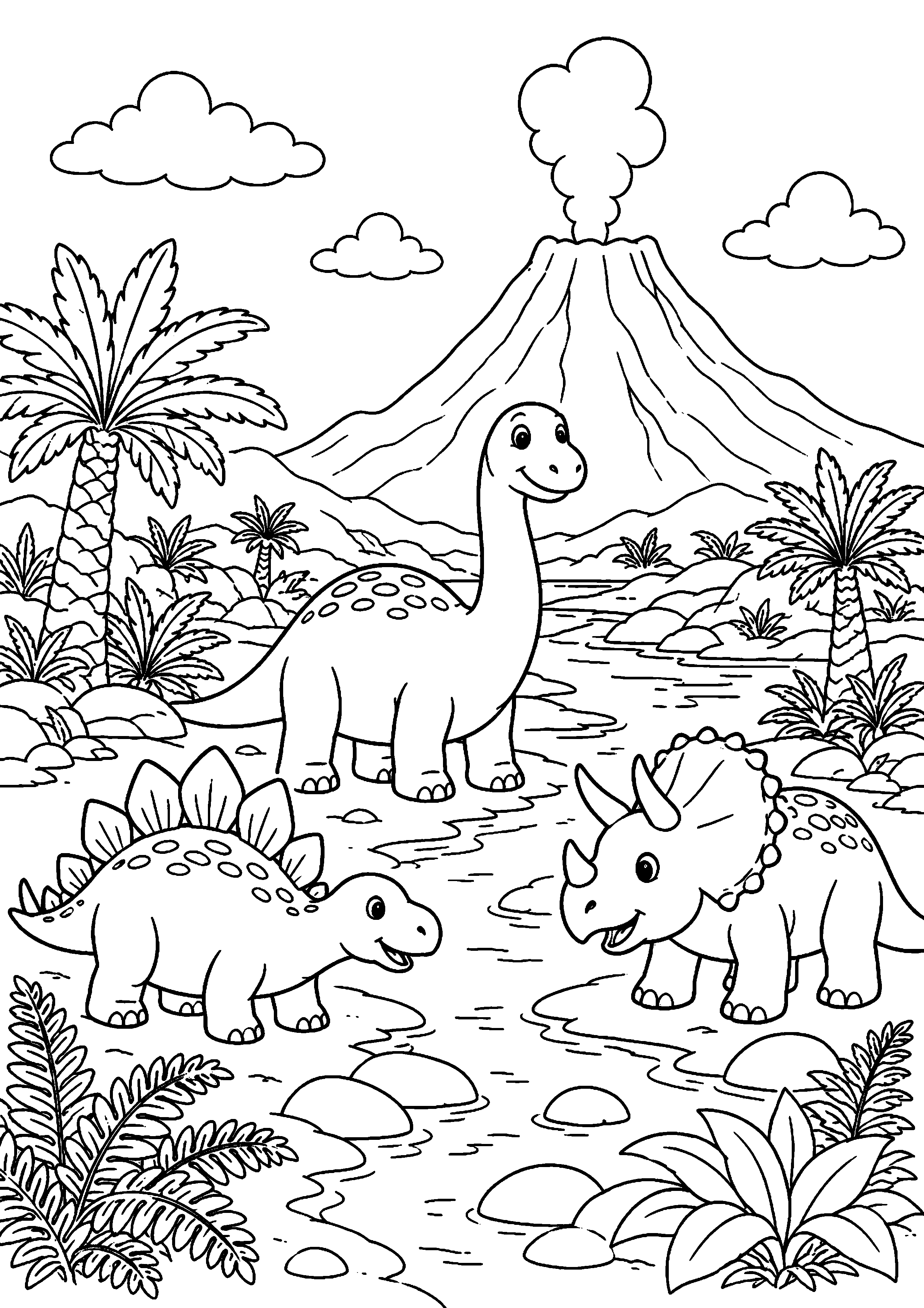 Coloriage volcan à imprimer – dessin n°9