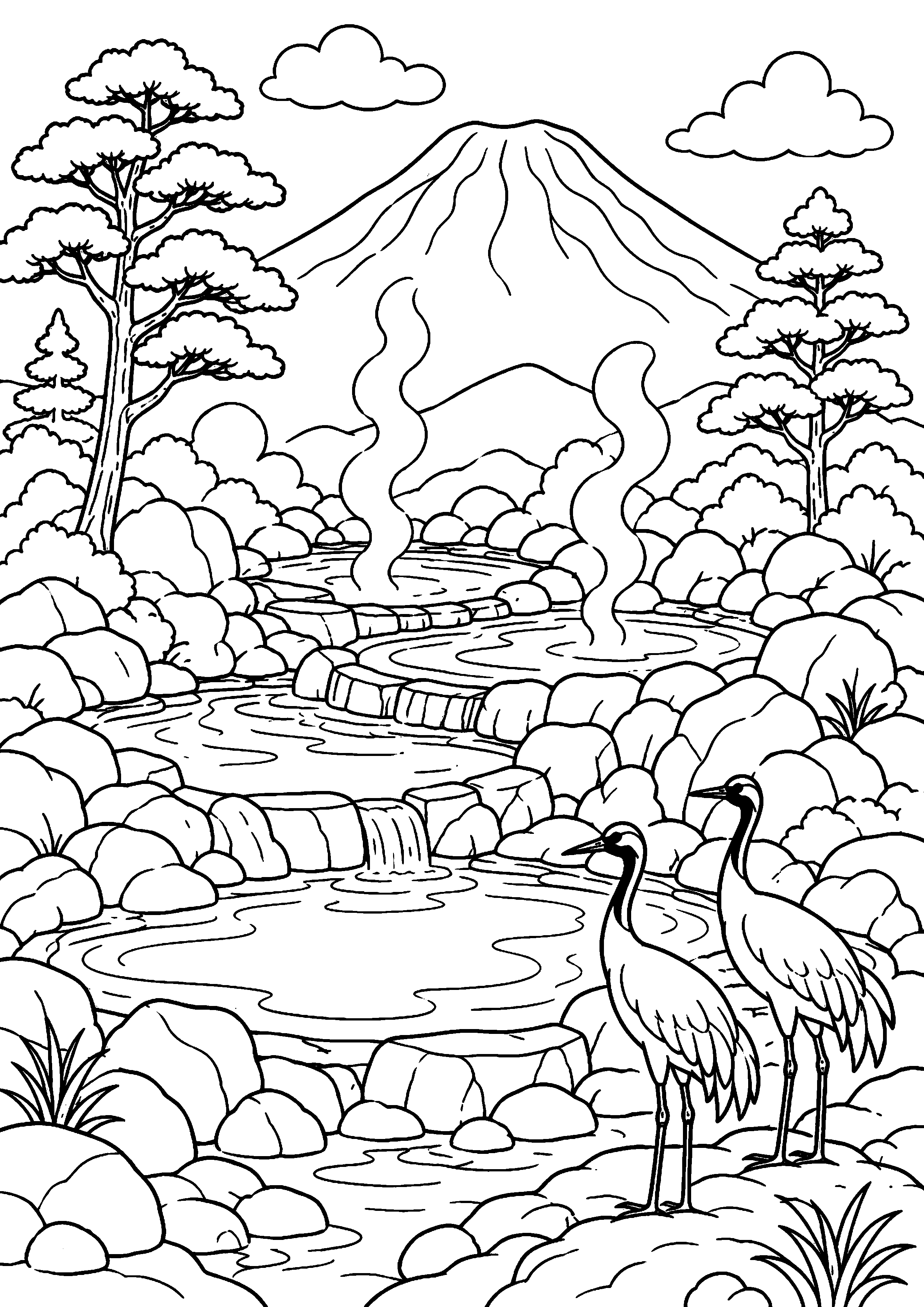 Coloriage volcan à imprimer – dessin n°10