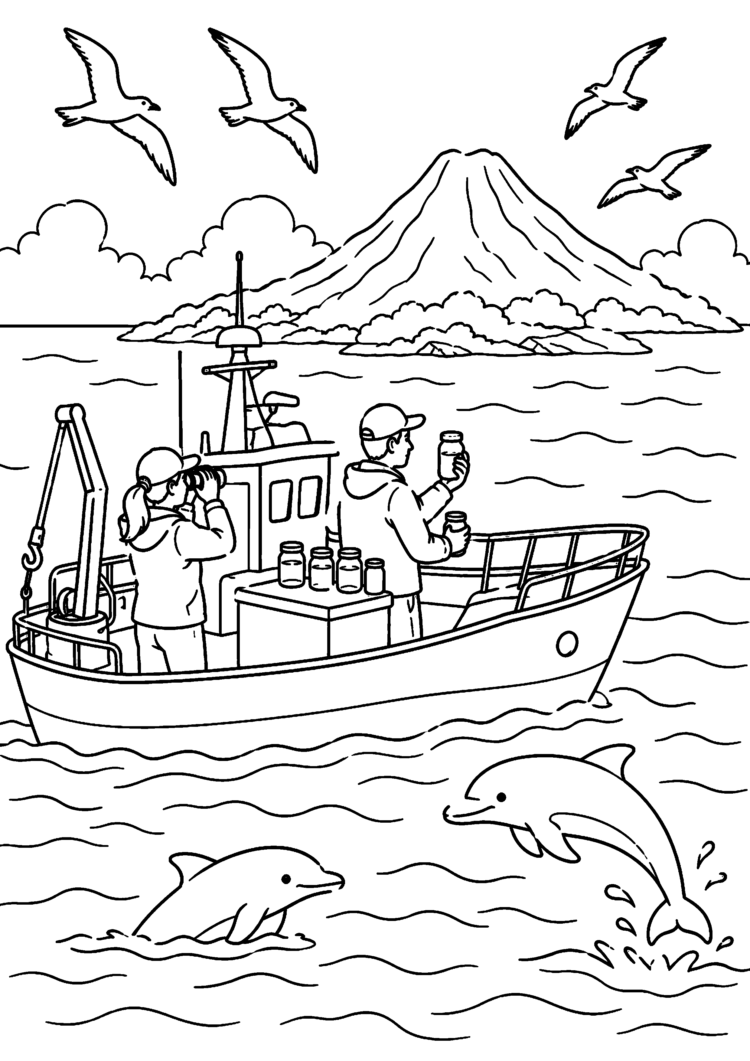 Coloriage volcan à imprimer – dessin n°13