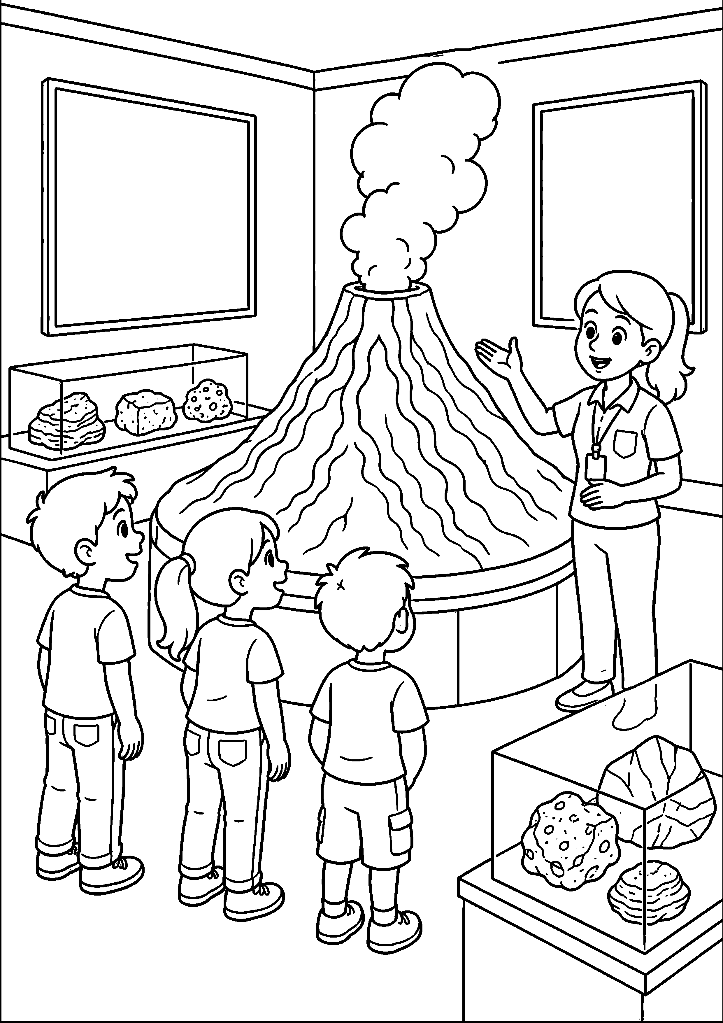 Coloriage volcan à imprimer – dessin n°15