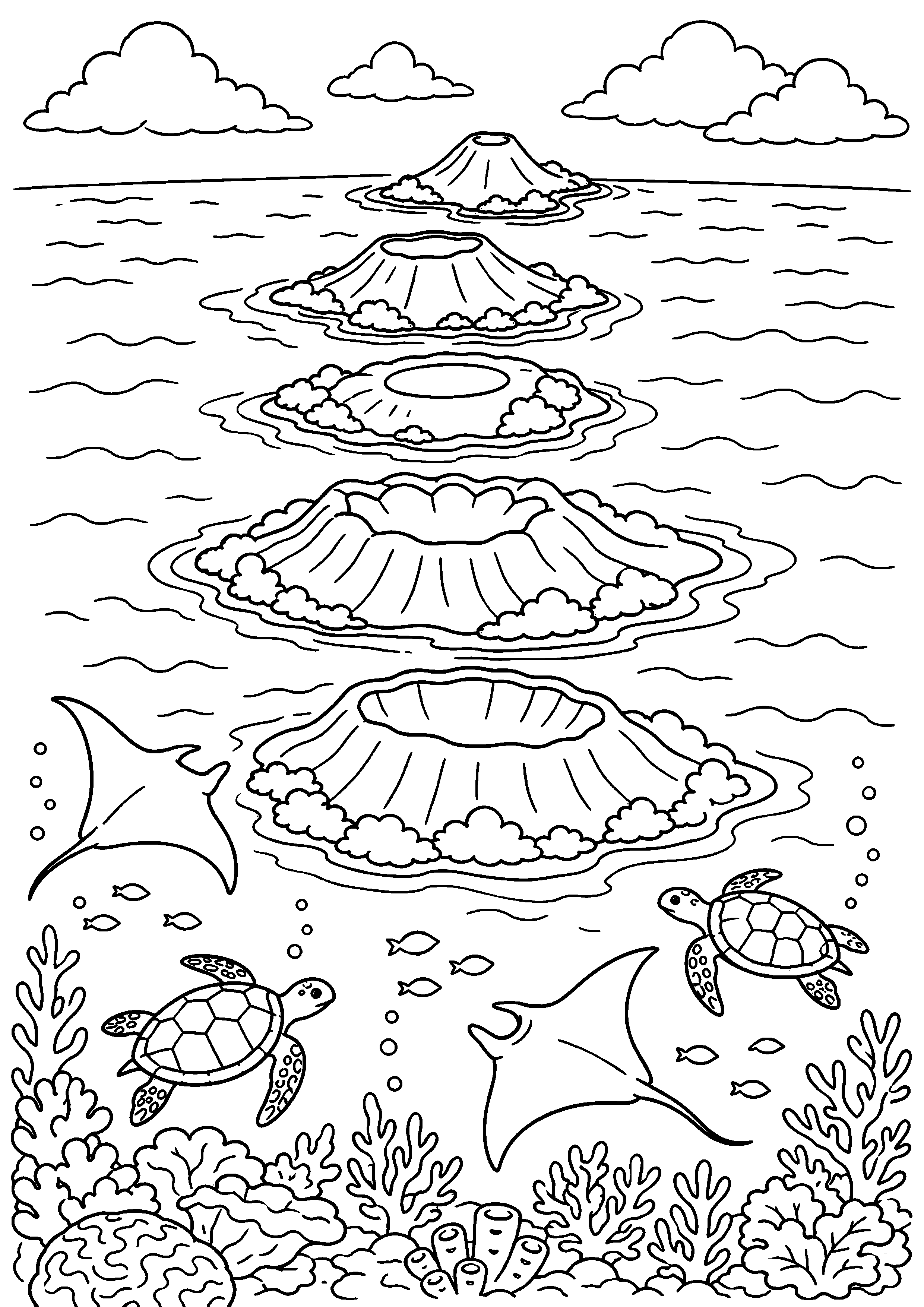 Coloriage volcan à imprimer – dessin n°16