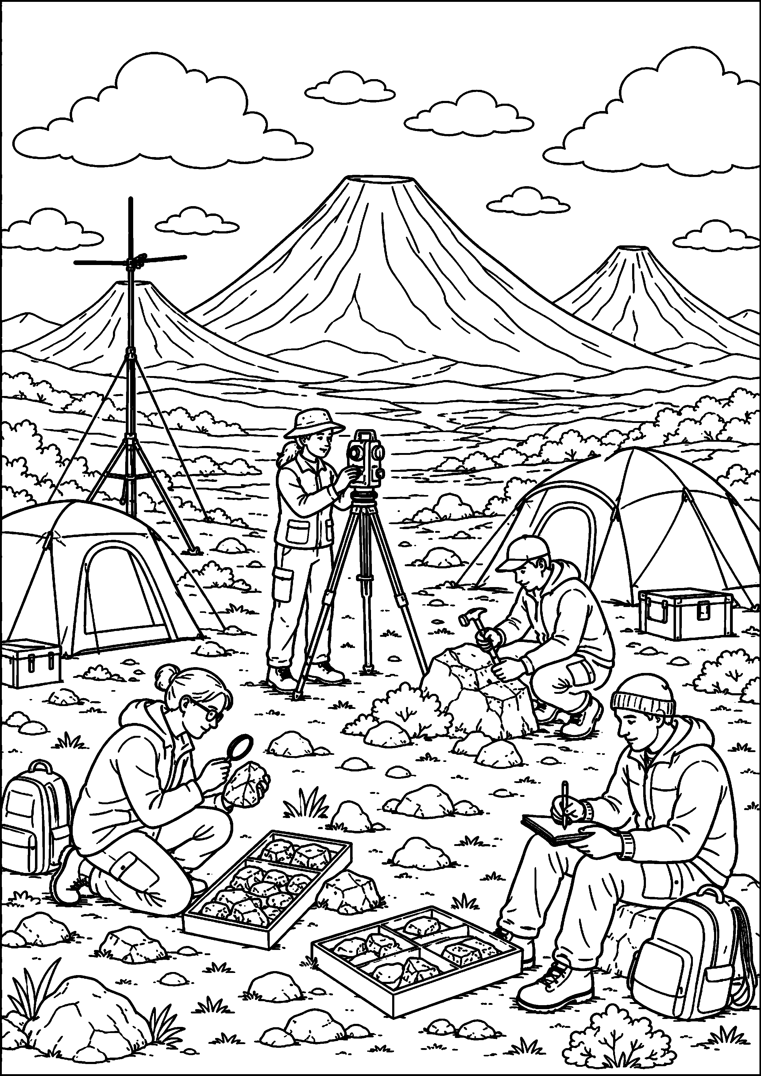 Coloriage volcan à imprimer – dessin n°18