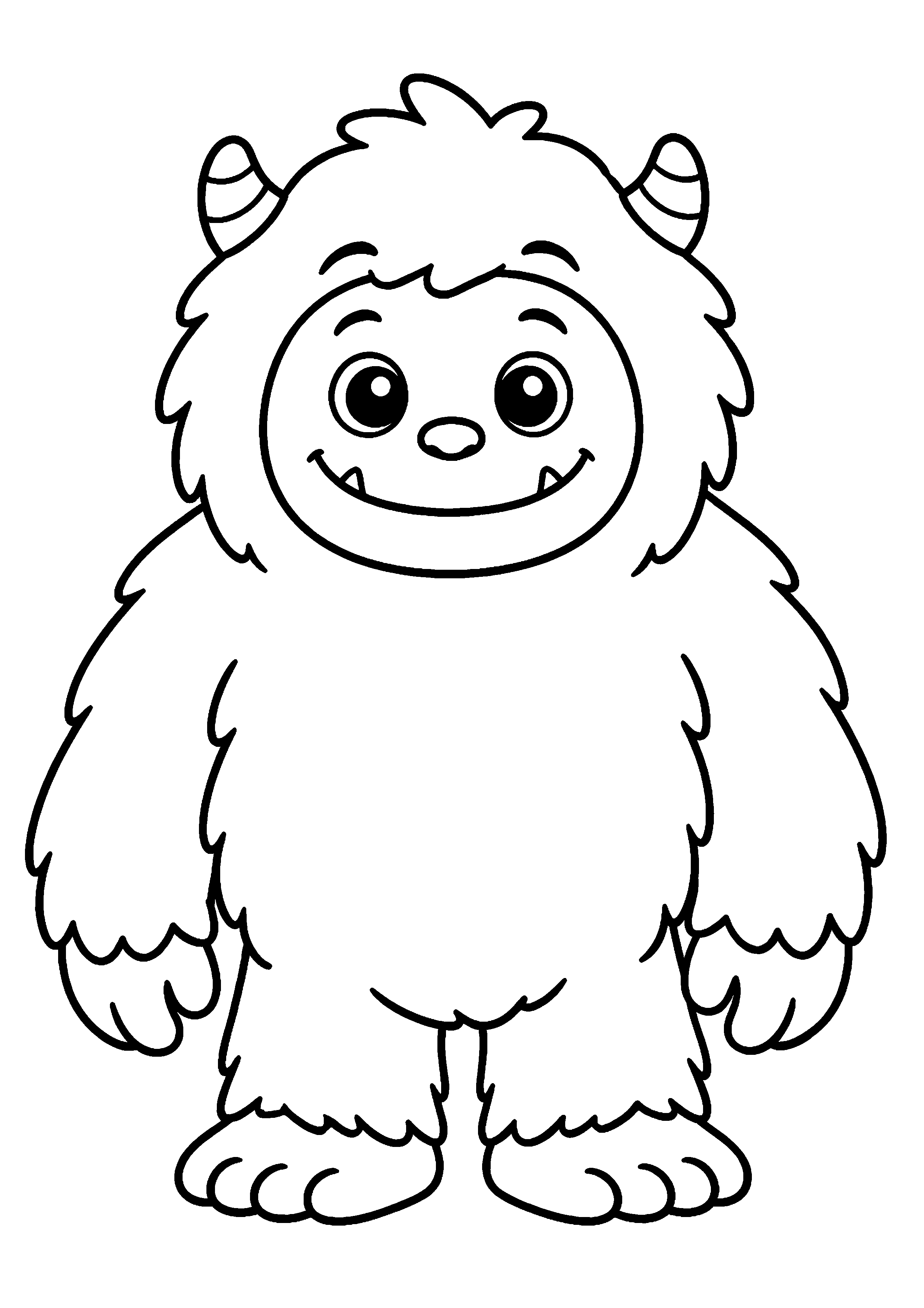Coloriage Yéti à imprimer – dessin 1