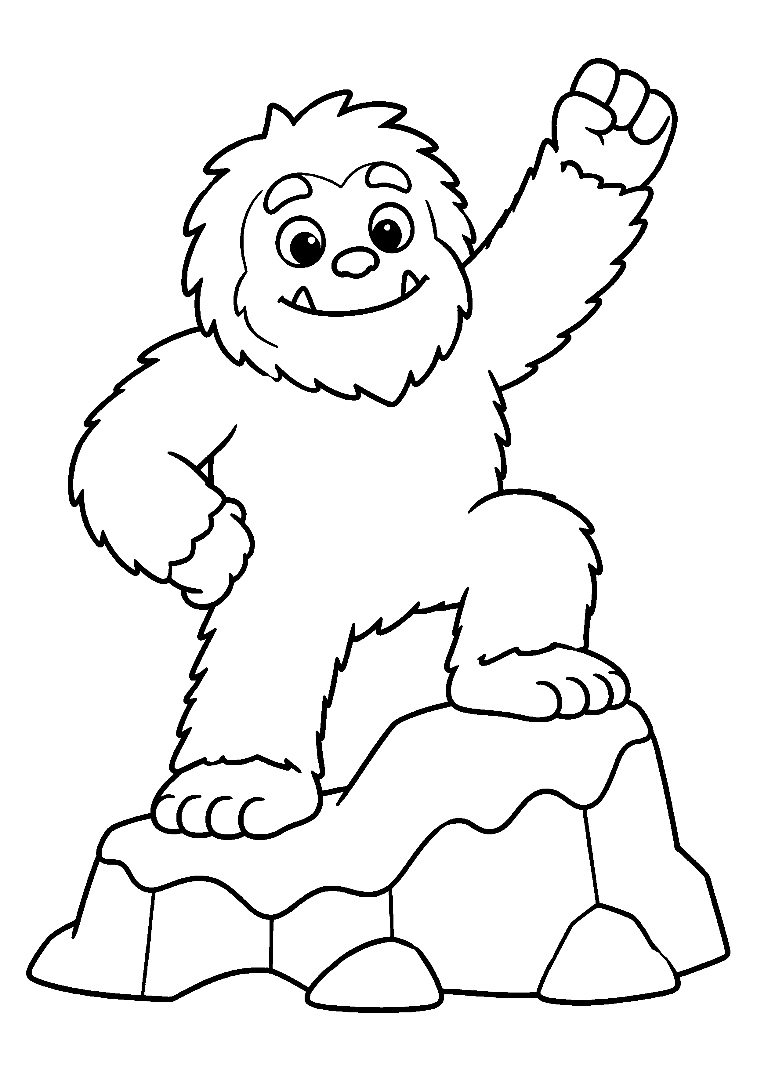 Coloriage Yéti à imprimer – dessin 2