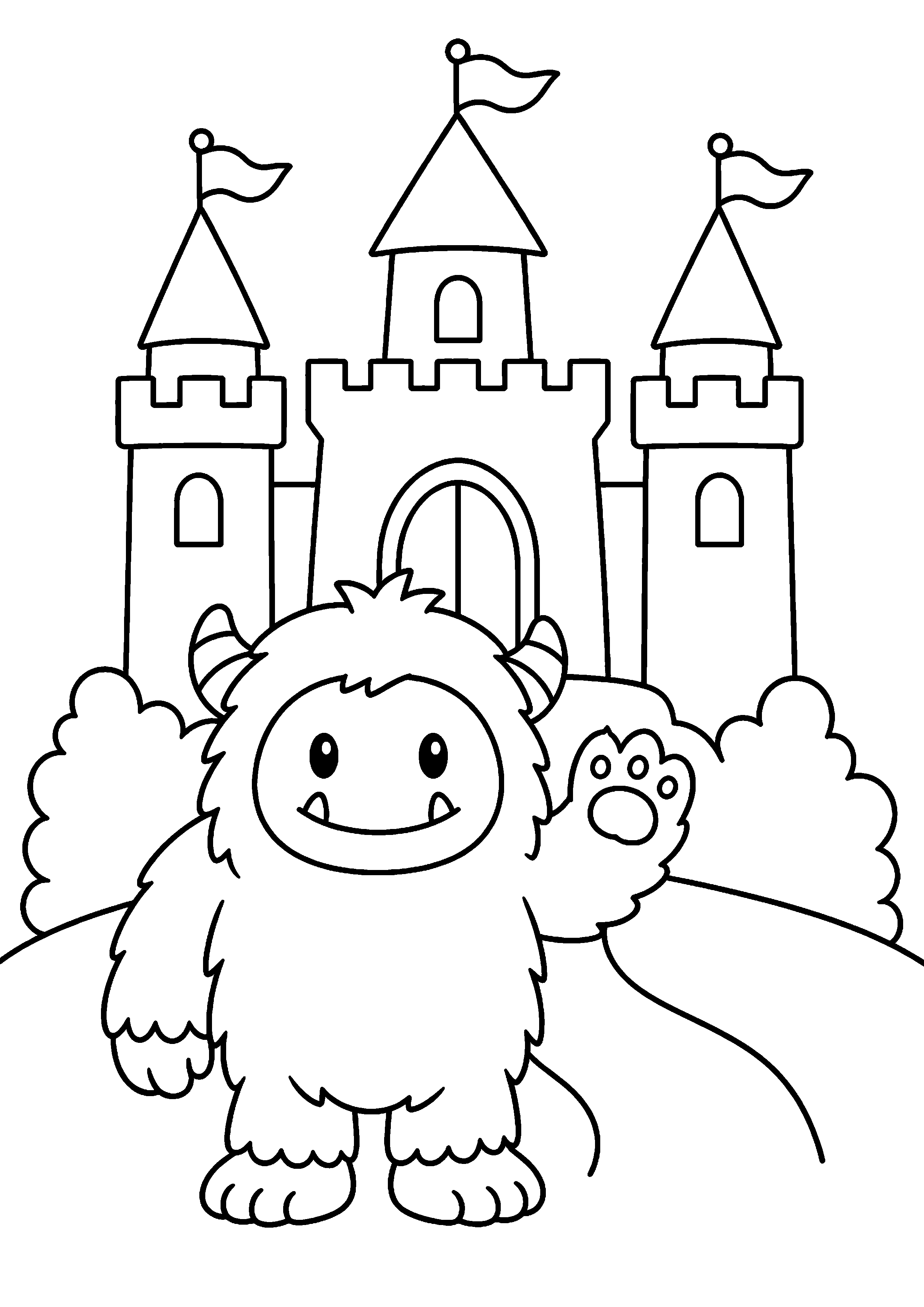 Coloriage Yéti à imprimer – dessin 4
