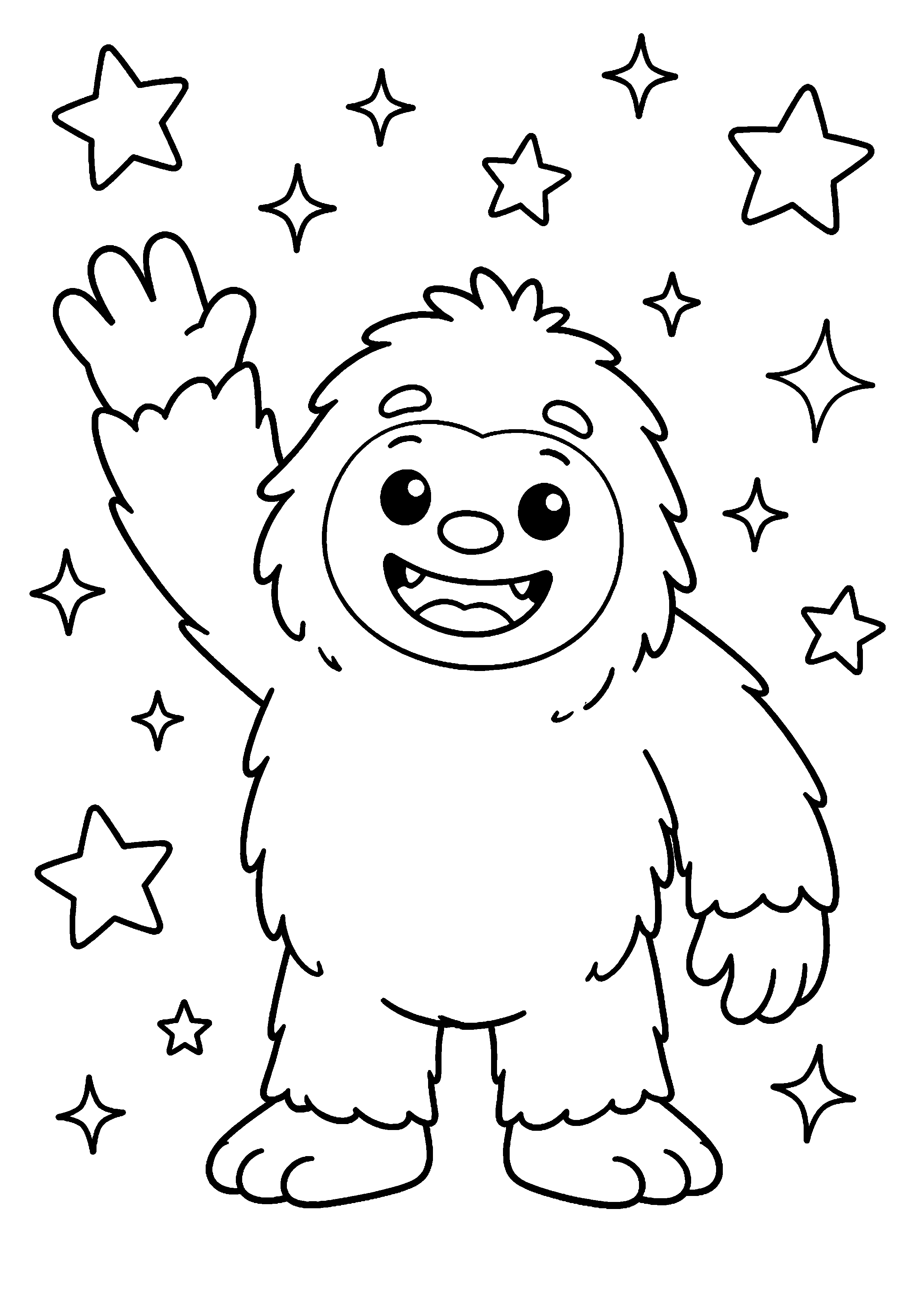 Coloriage Yéti à imprimer – dessin n°5