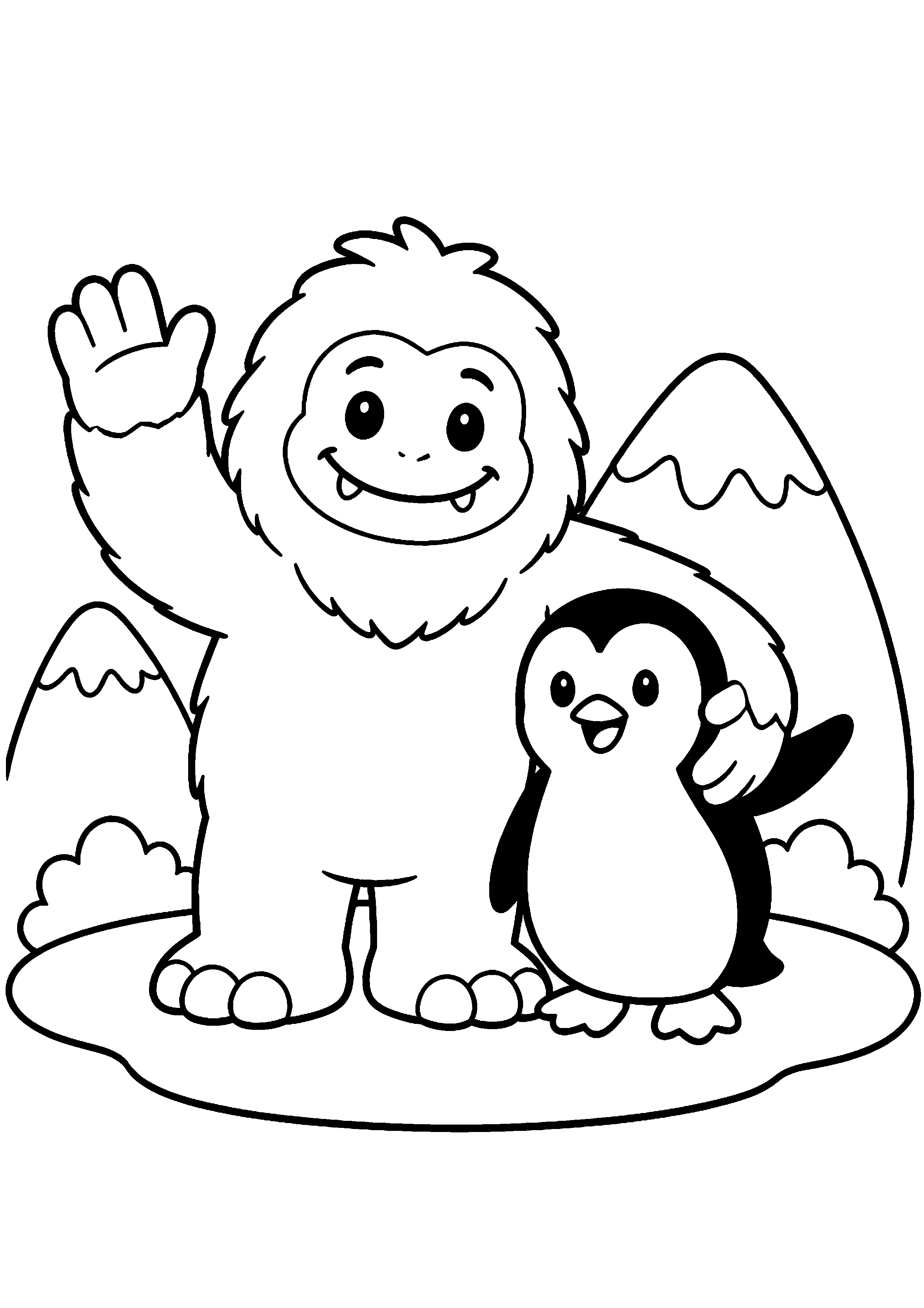 Coloriage Yéti à imprimer – dessin n°6