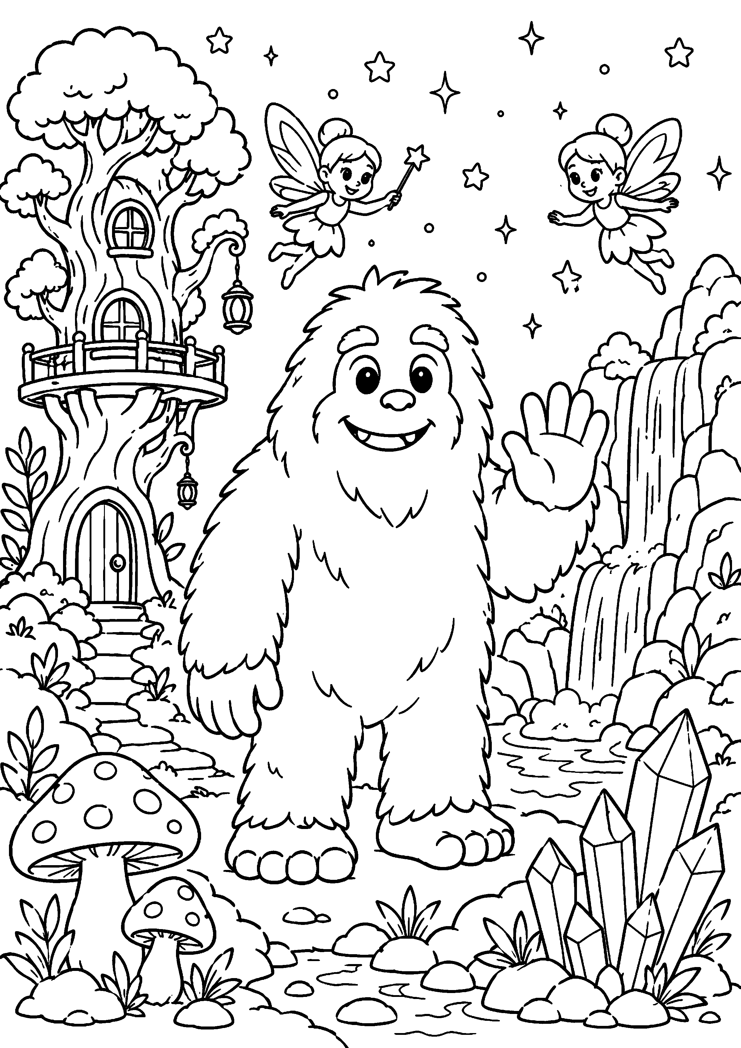 Coloriage Yéti à imprimer – dessin n°8