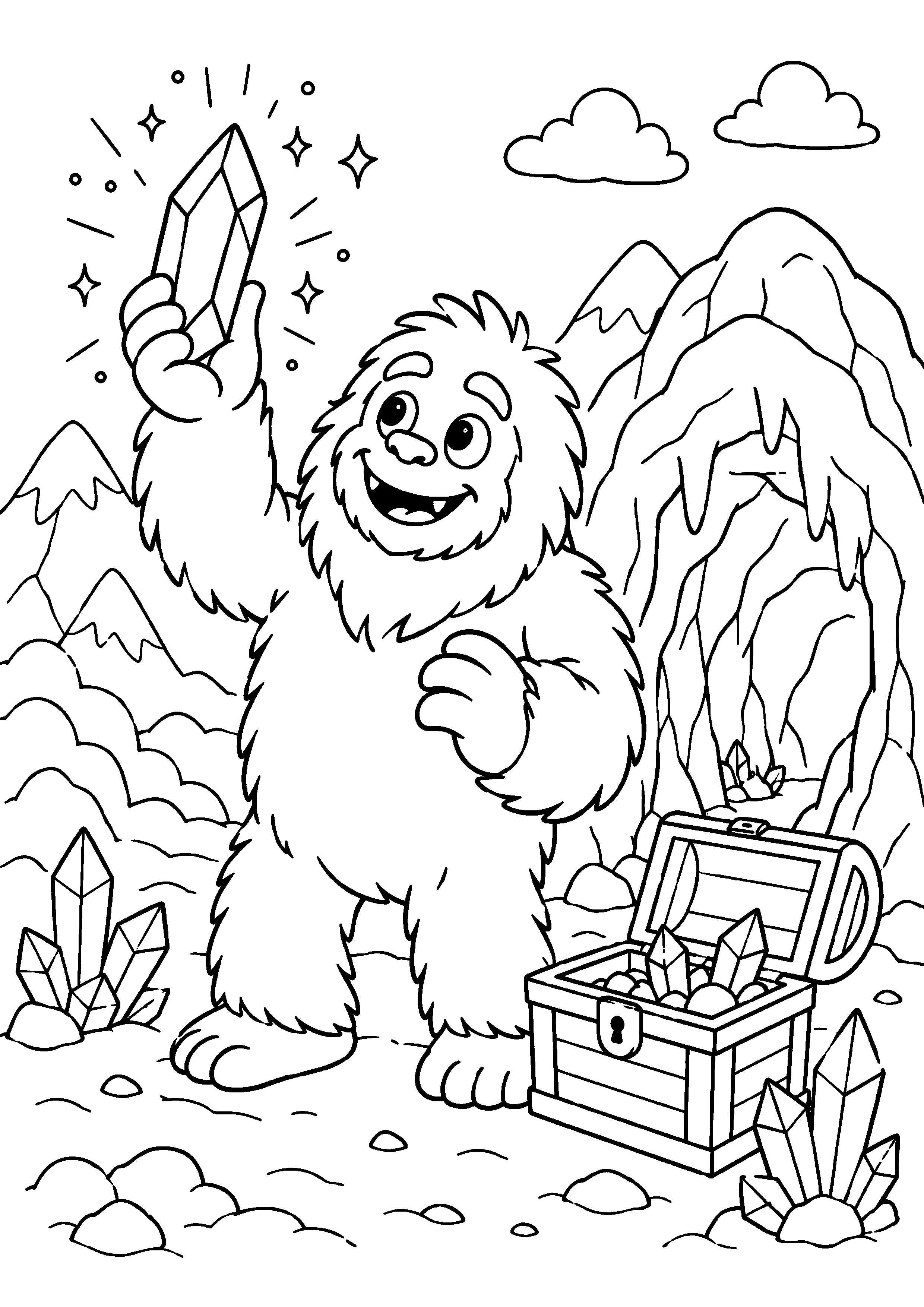 Coloriage Yéti à imprimer – dessin n°9