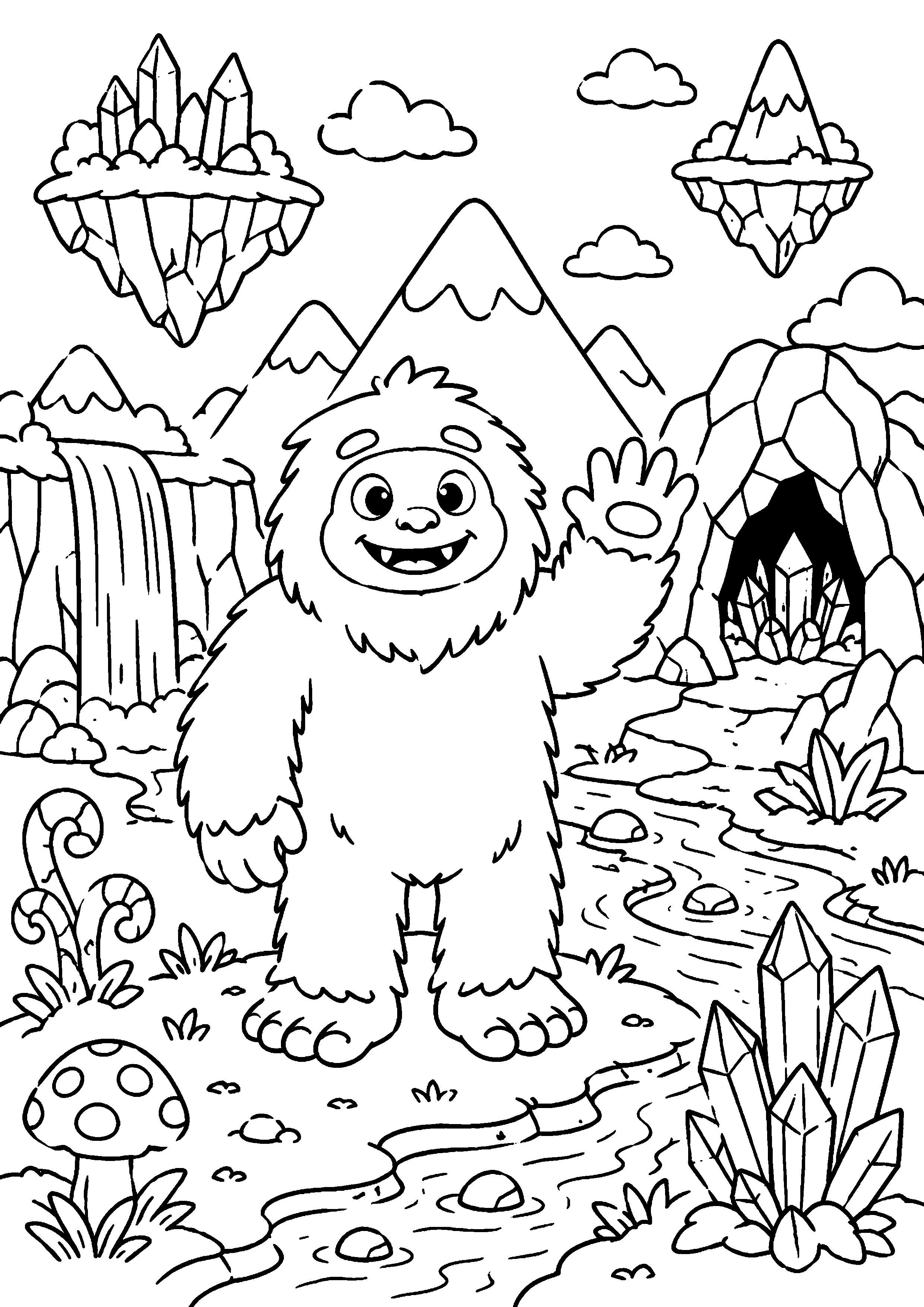 Coloriage Yéti à imprimer – dessin n°13