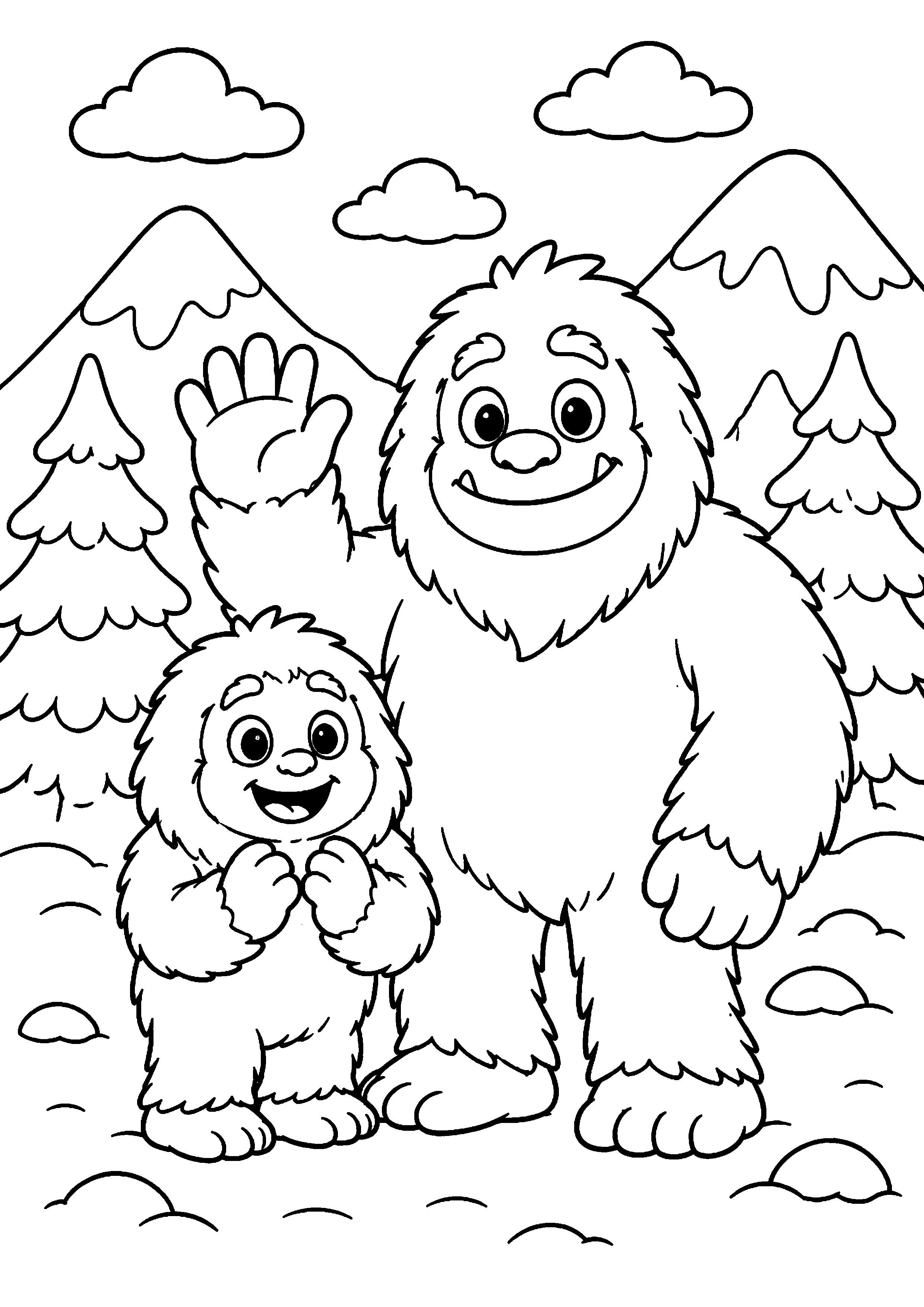 Coloriage Yéti à imprimer – dessin n°15