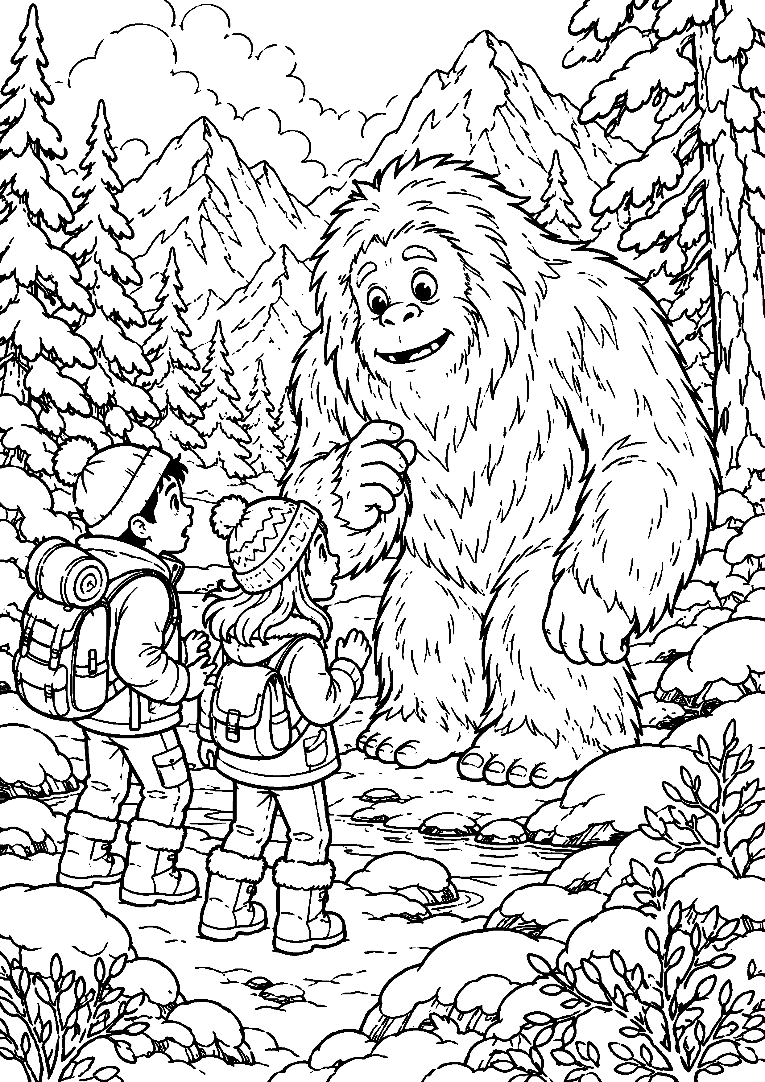 Coloriage Yéti à imprimer – dessin n°16