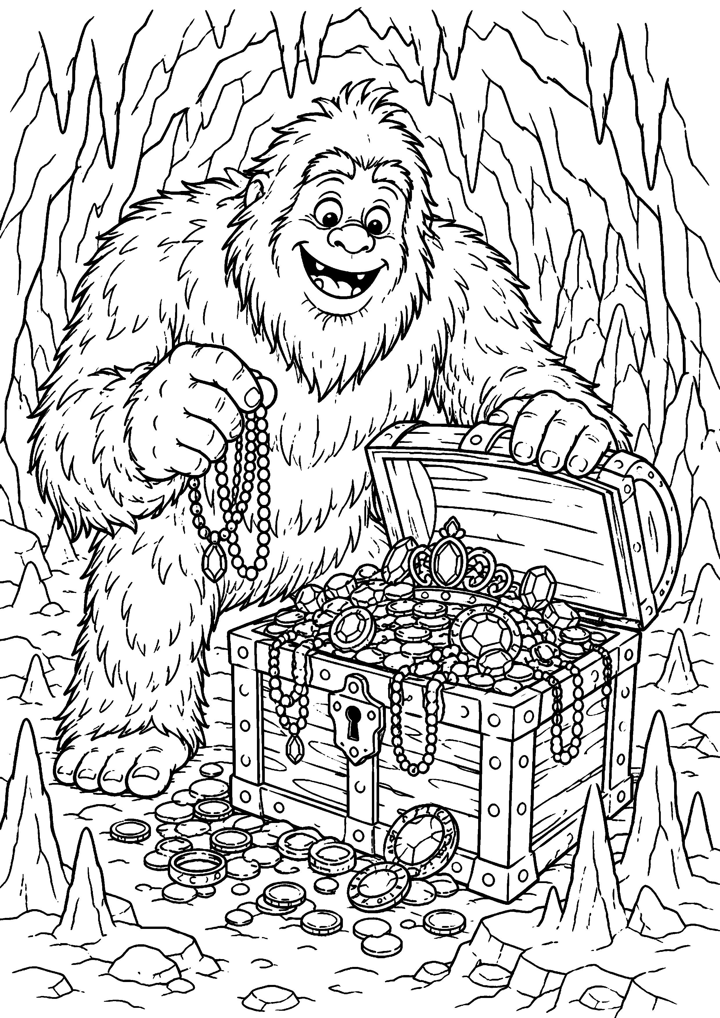 Coloriage Yéti à imprimer – dessin n°17