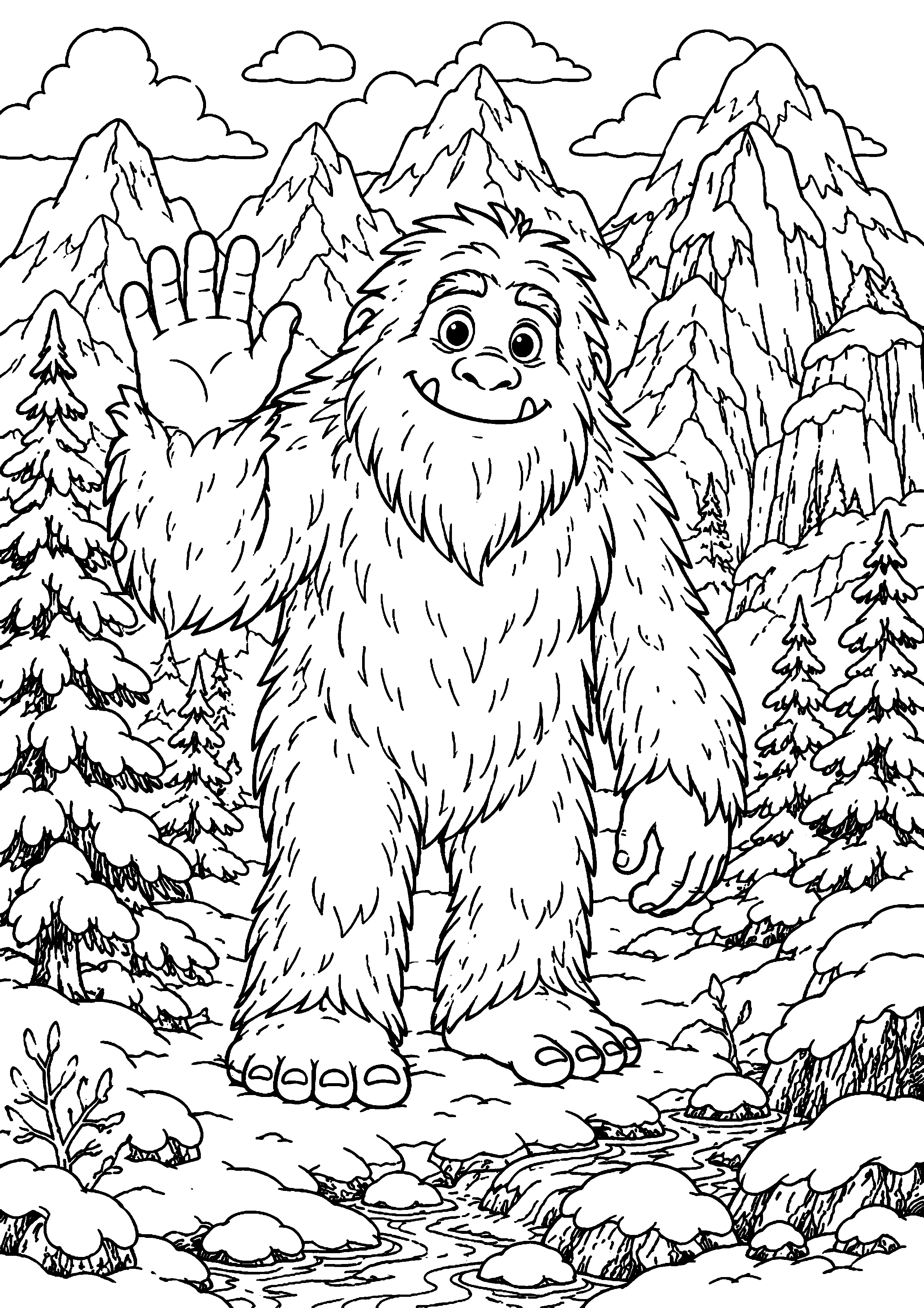 Coloriage Yéti à imprimer – dessin n°20