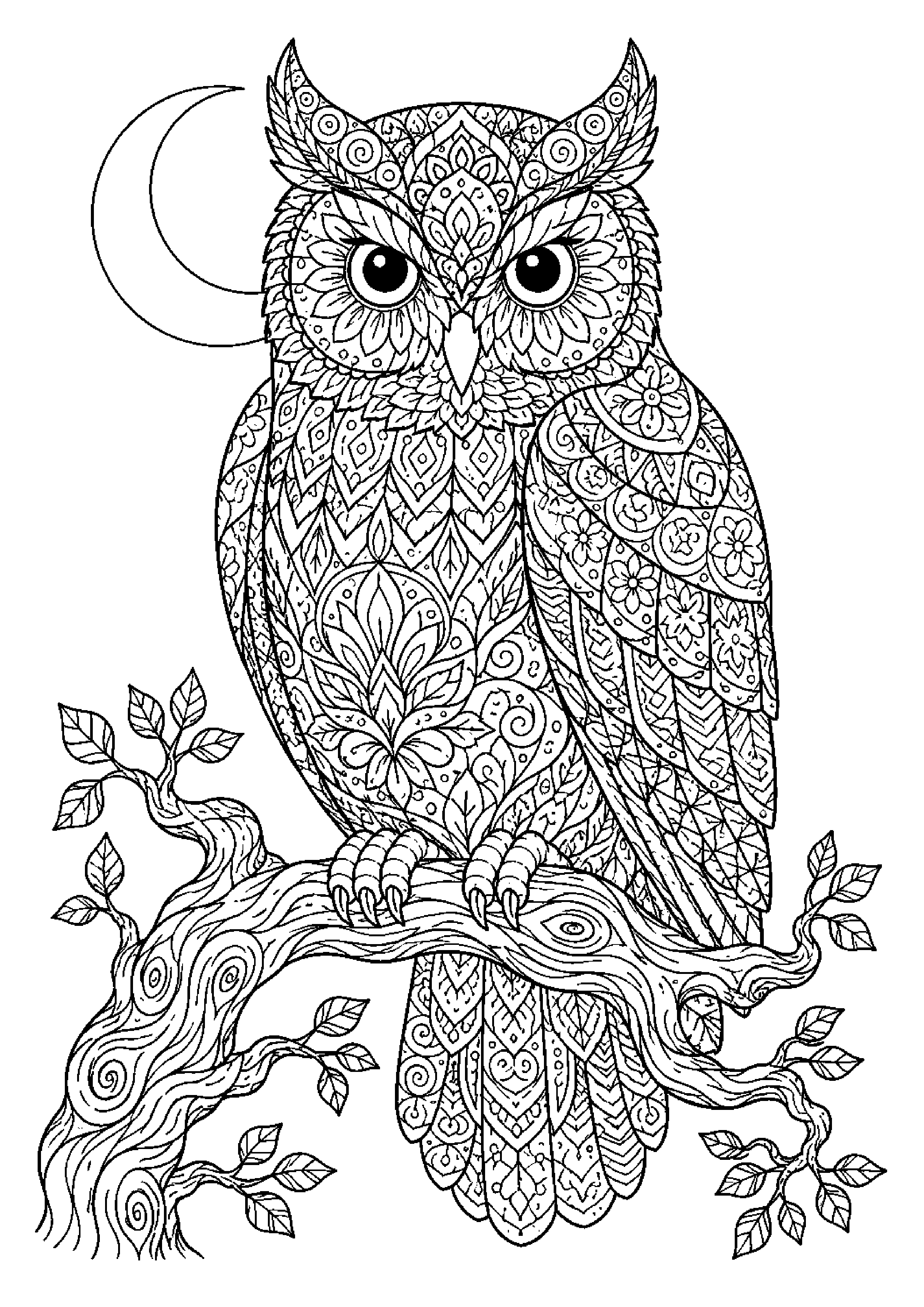 Coloriage zentangle animal à imprimer – dessin n°9