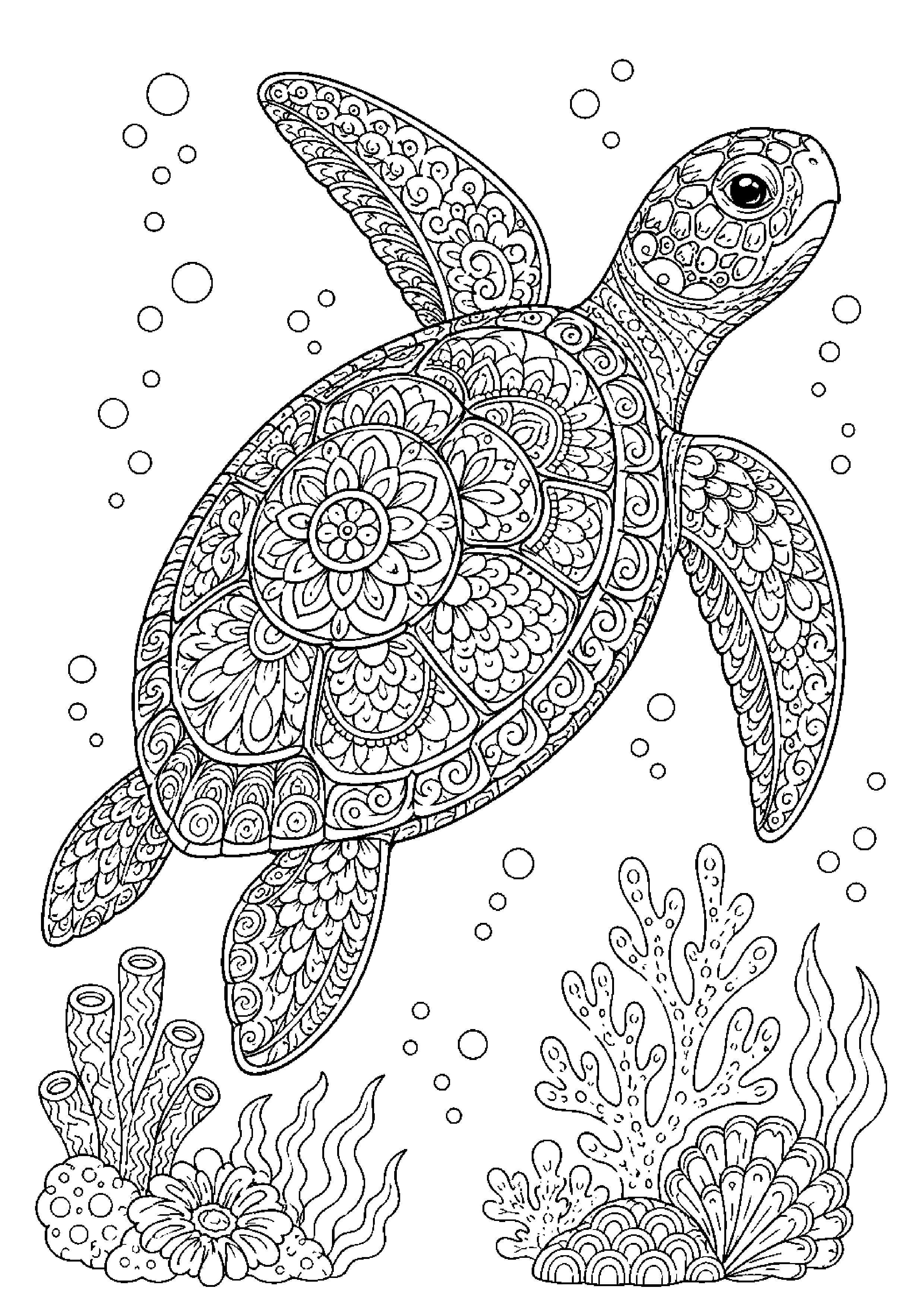 Coloriage zentangle animal à imprimer – dessin n°10