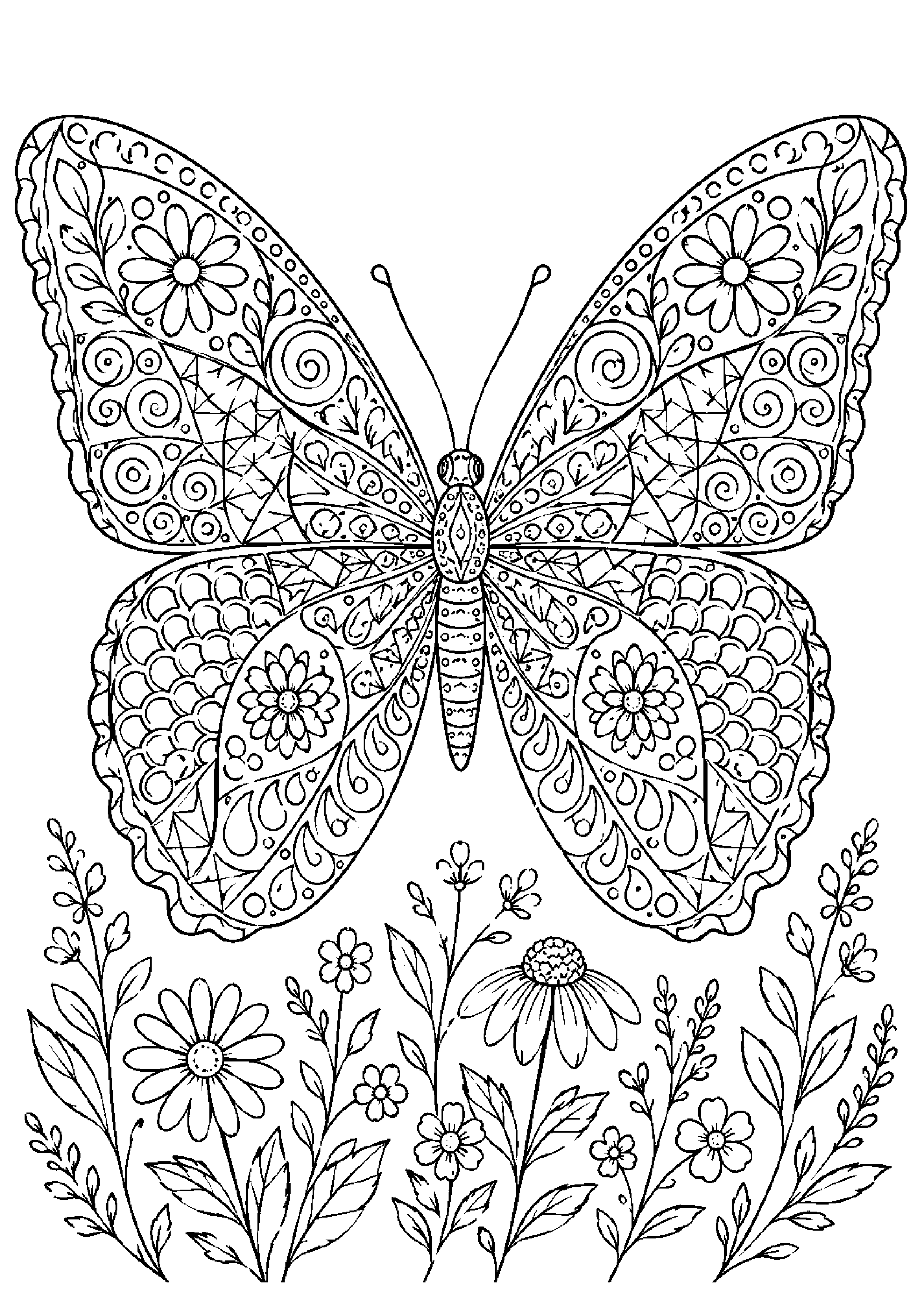 Coloriage zentangle animal à imprimer – dessin n°13