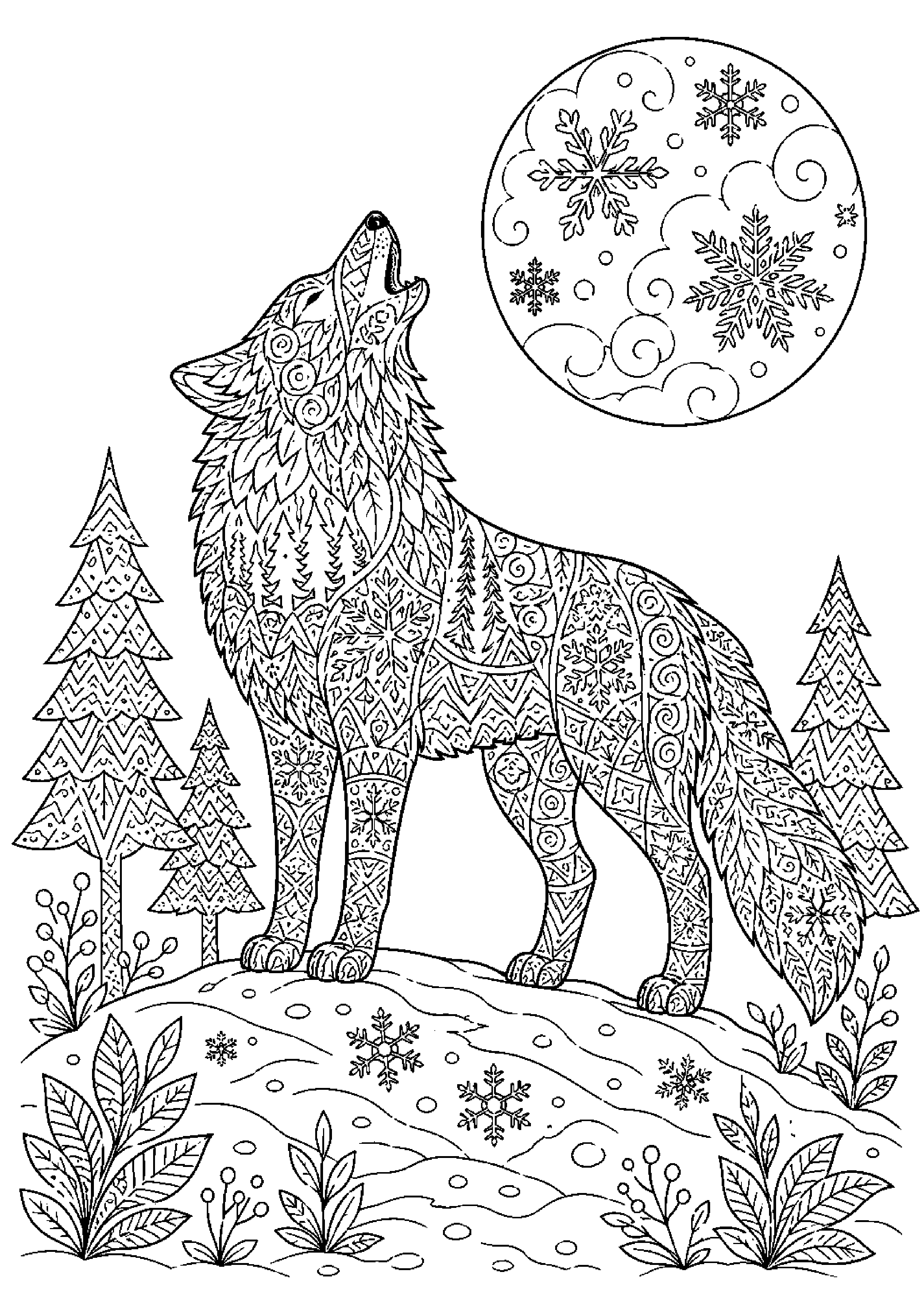 Coloriage zentangle animal à imprimer – dessin n°19