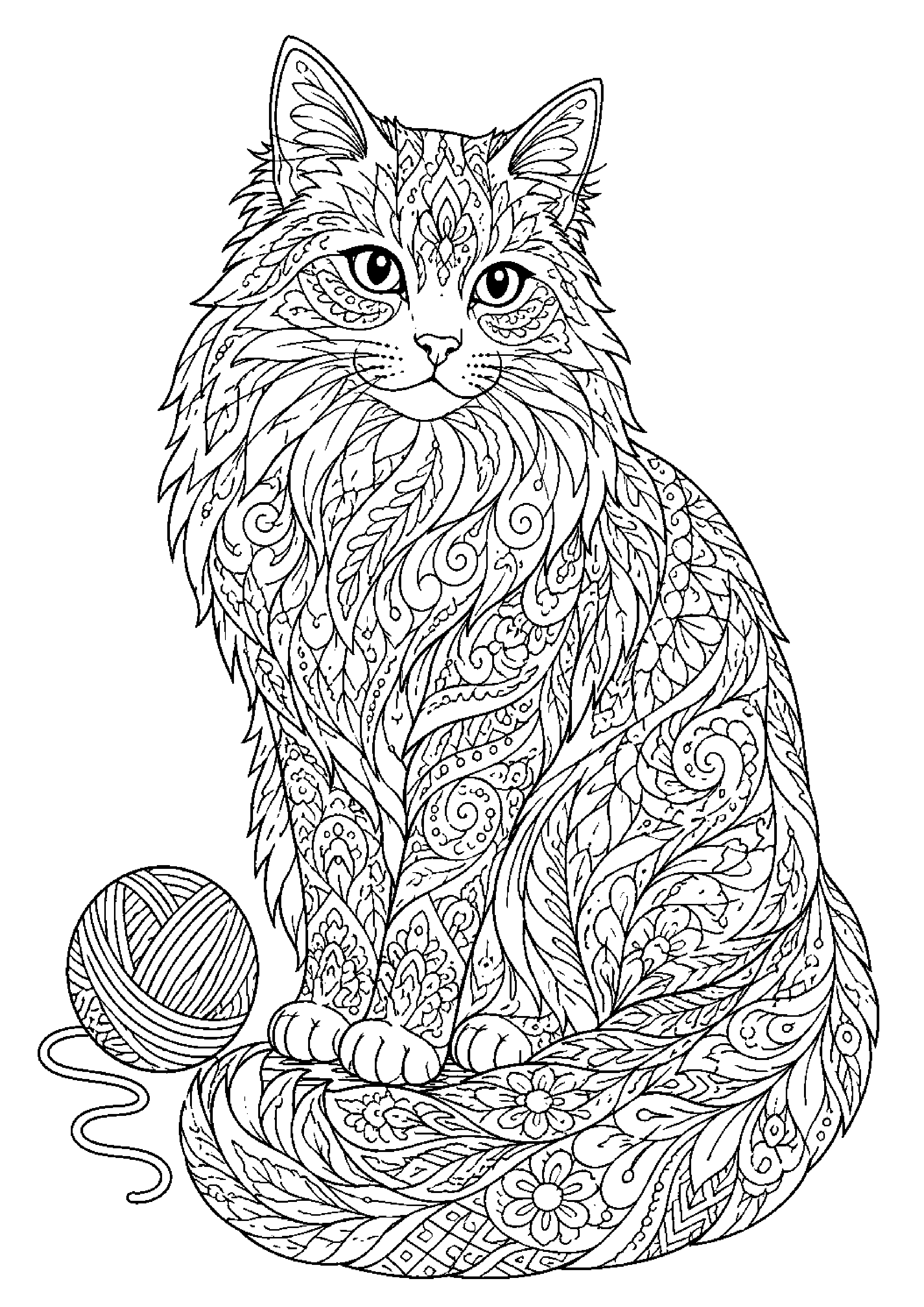 Coloriage zentangle animal à imprimer – dessin n°20