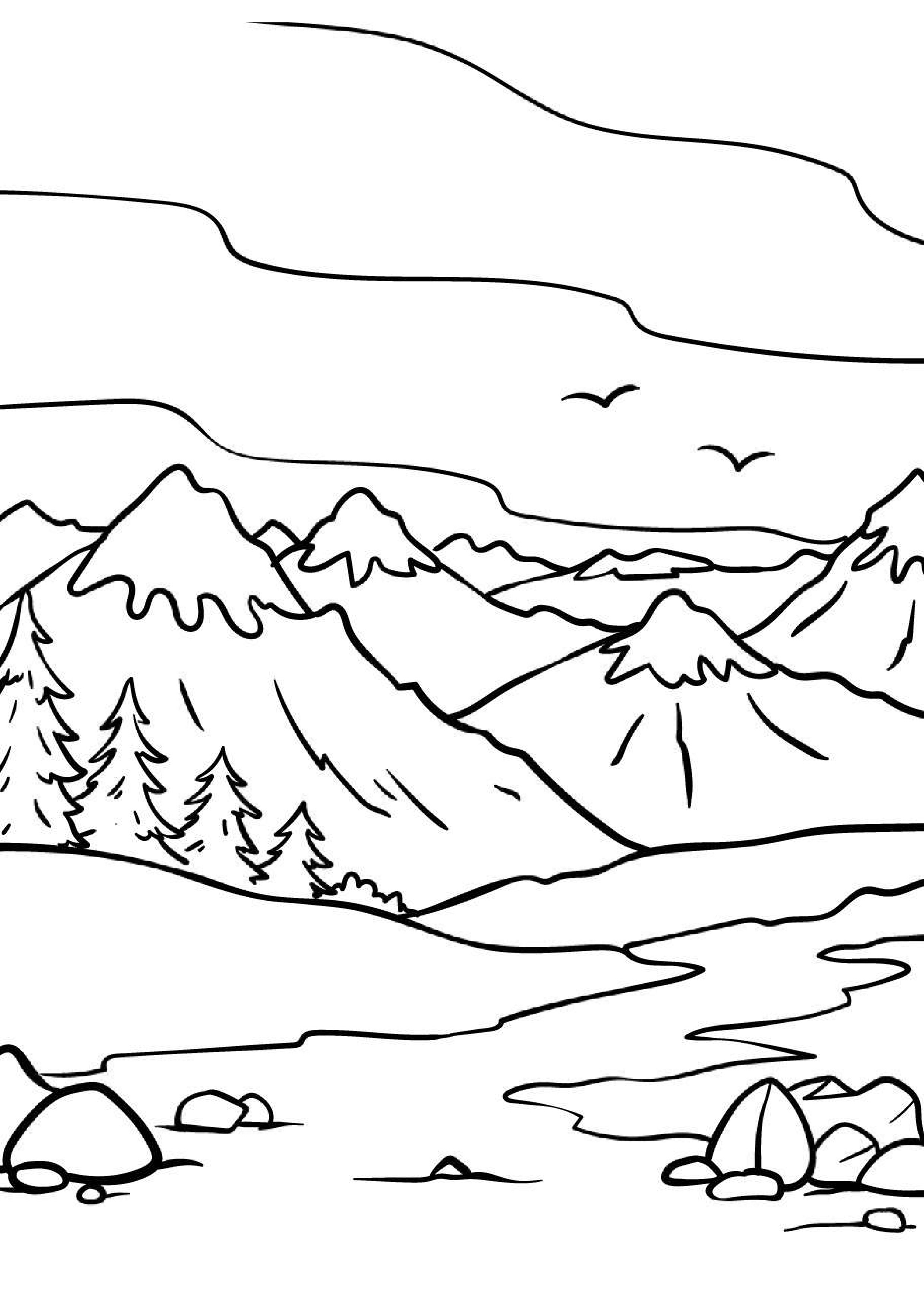 coloriage-Montagne