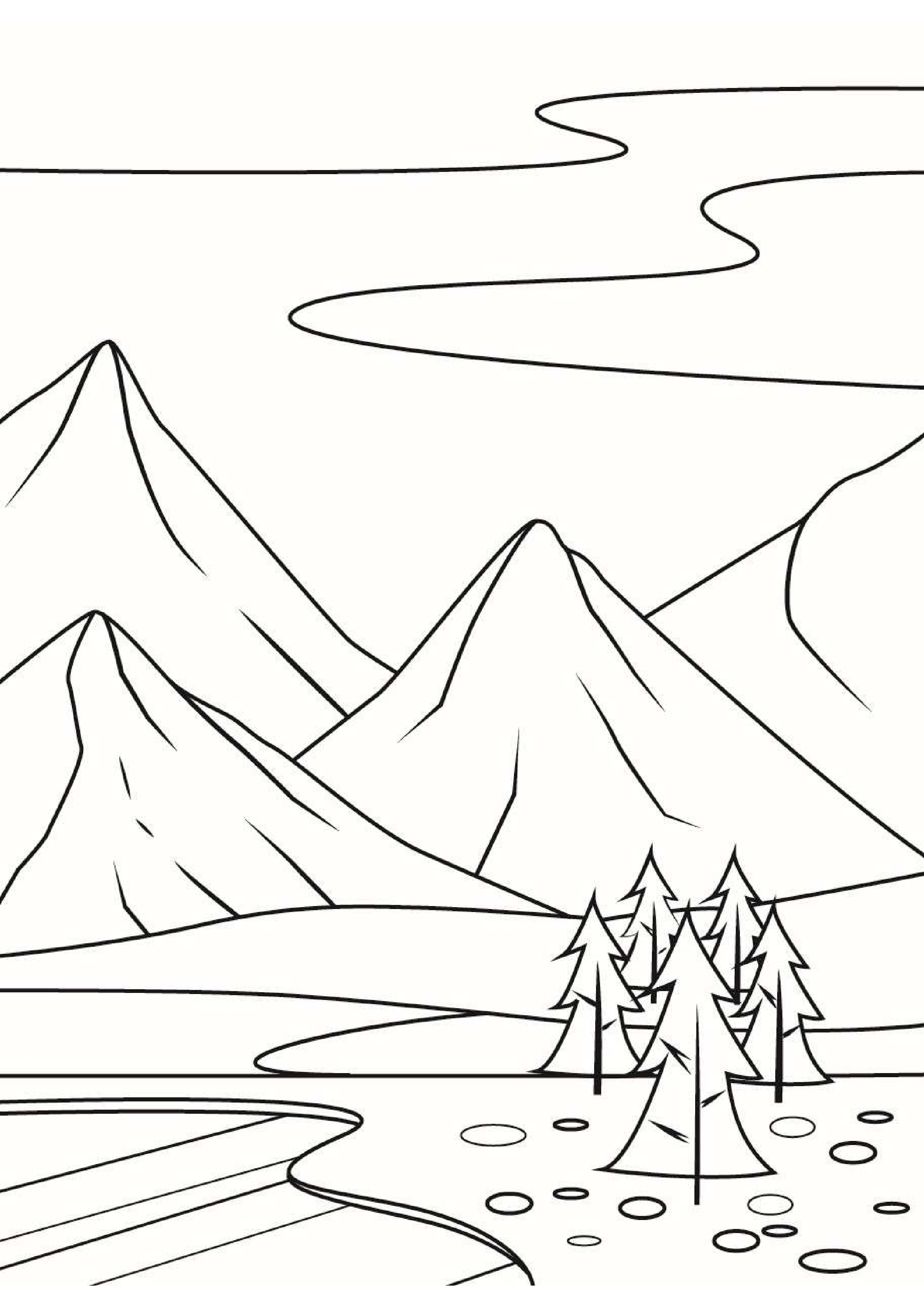 coloriage-Montagne