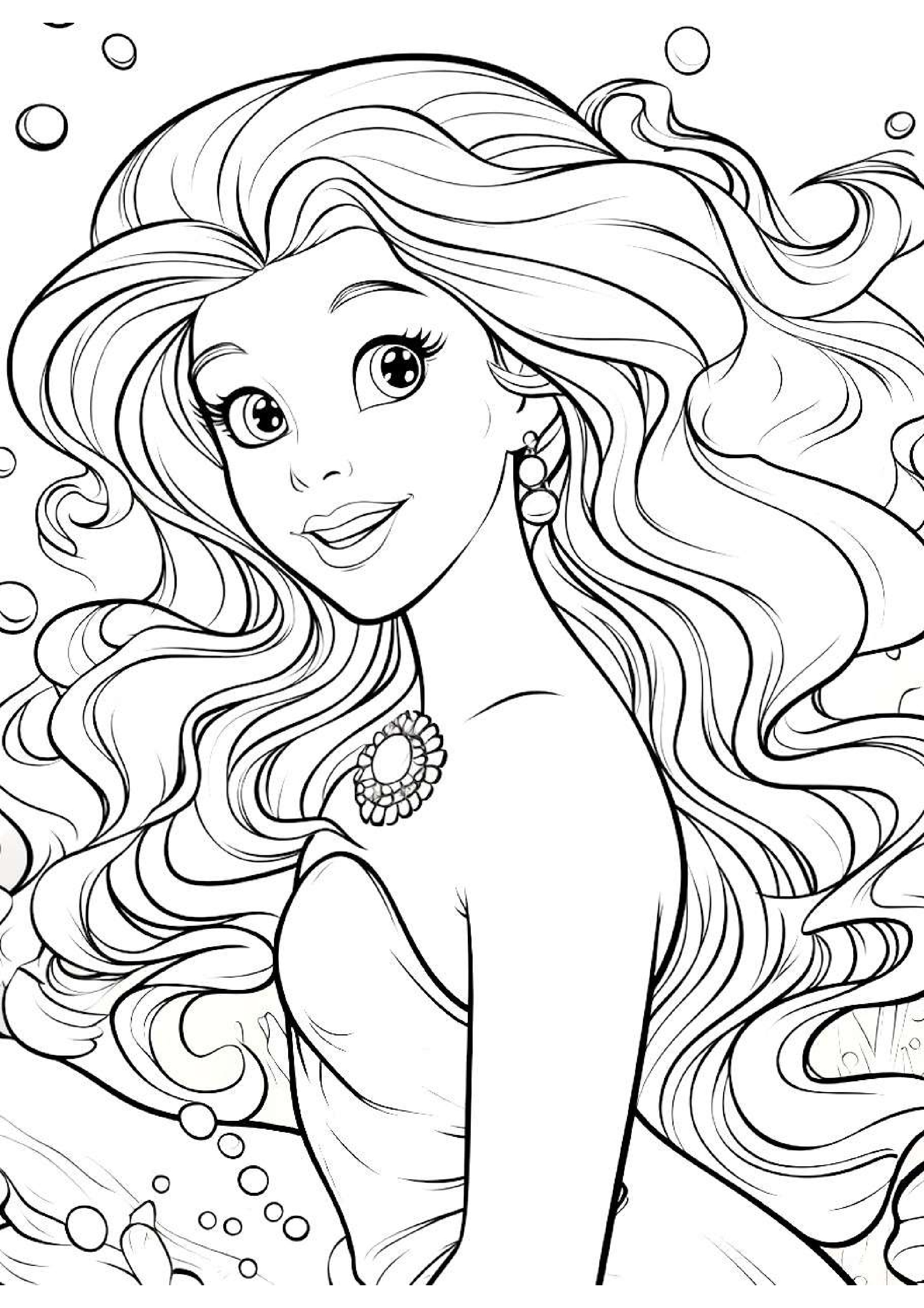 coloriage-ariel-disney