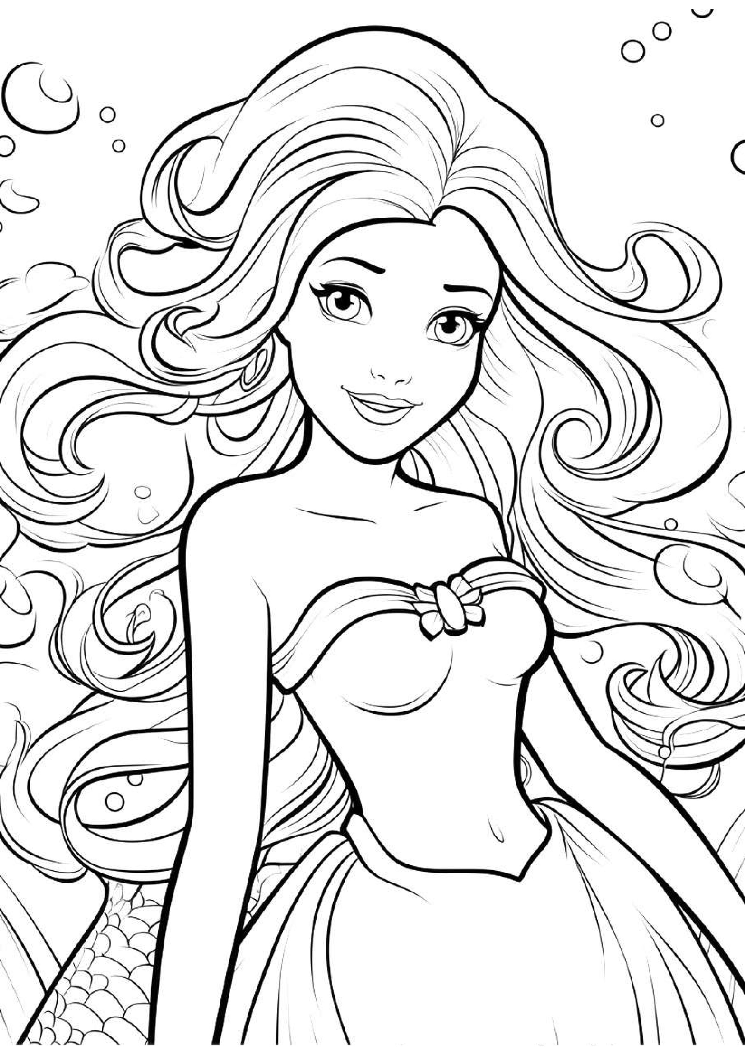coloriage-ariel-disney