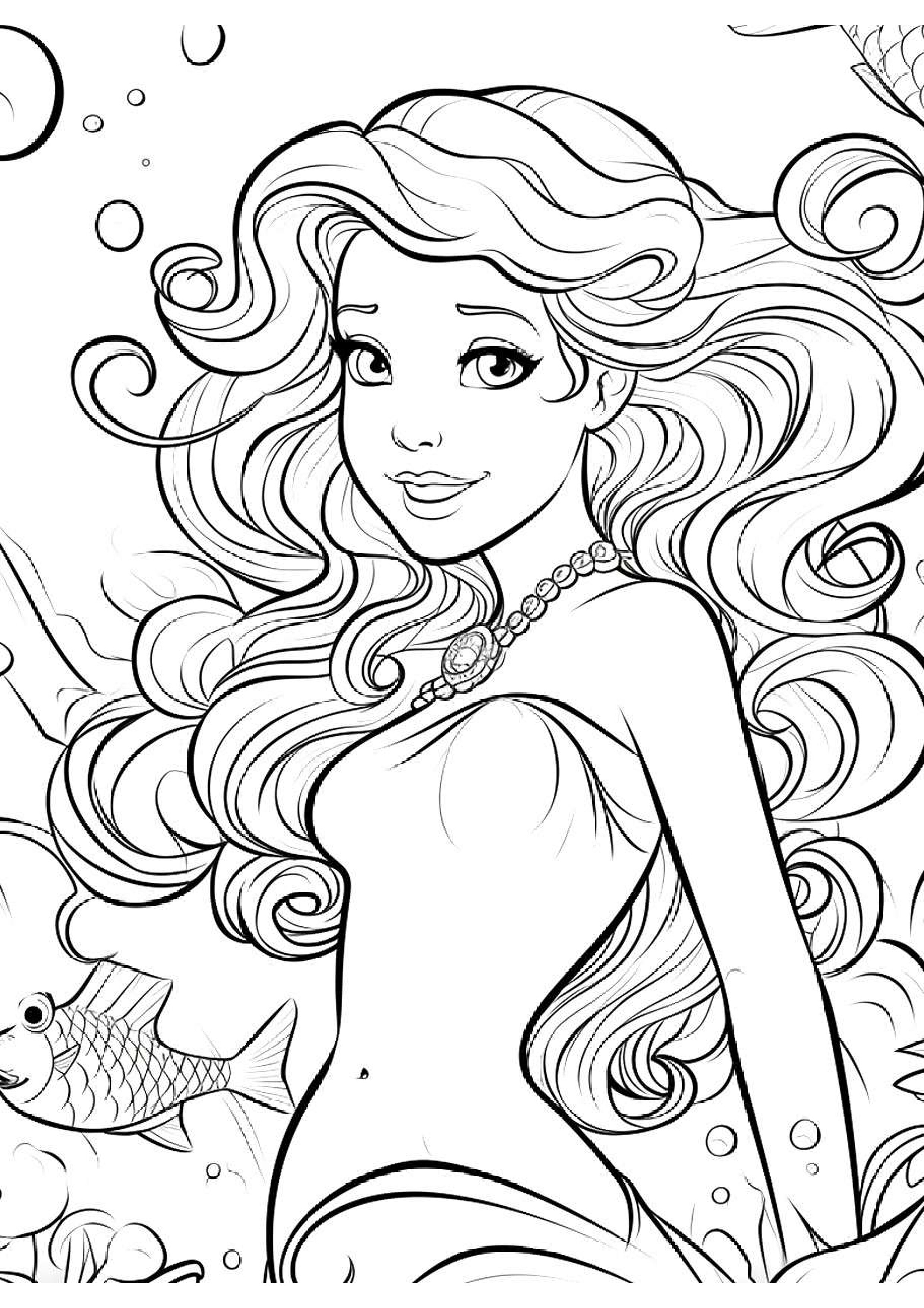 coloriage-ariel-disney