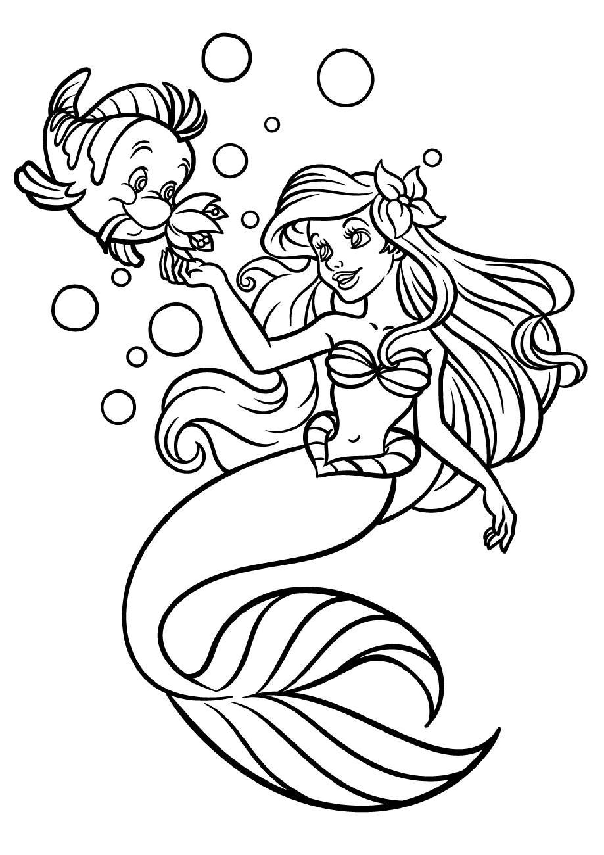 coloriage-ariel-disney