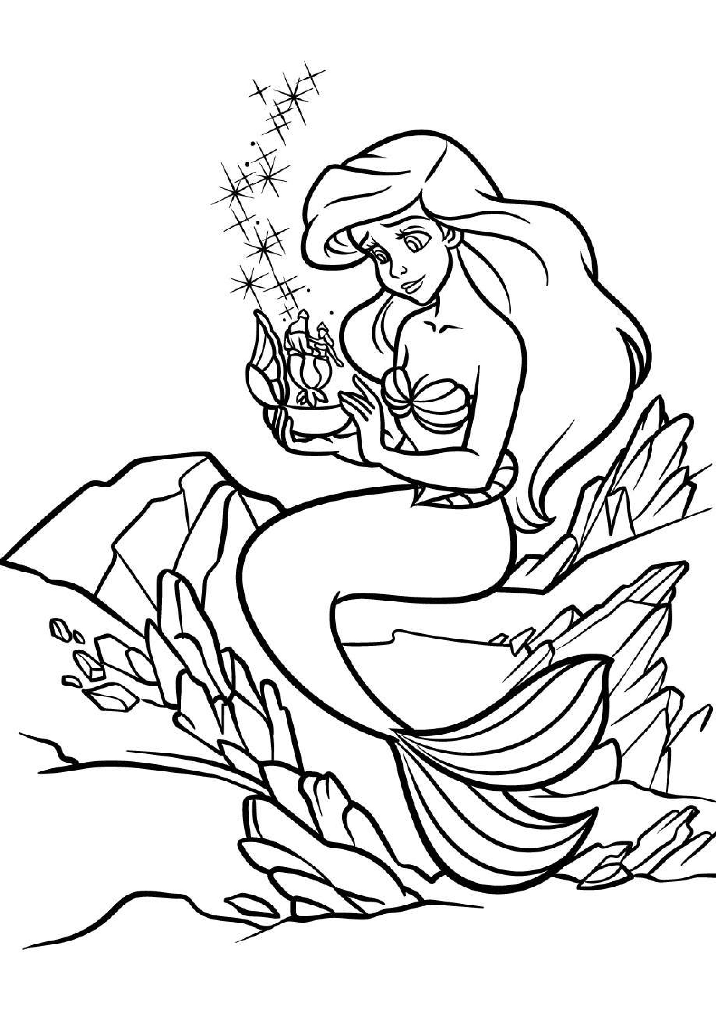 coloriage-ariel-disney