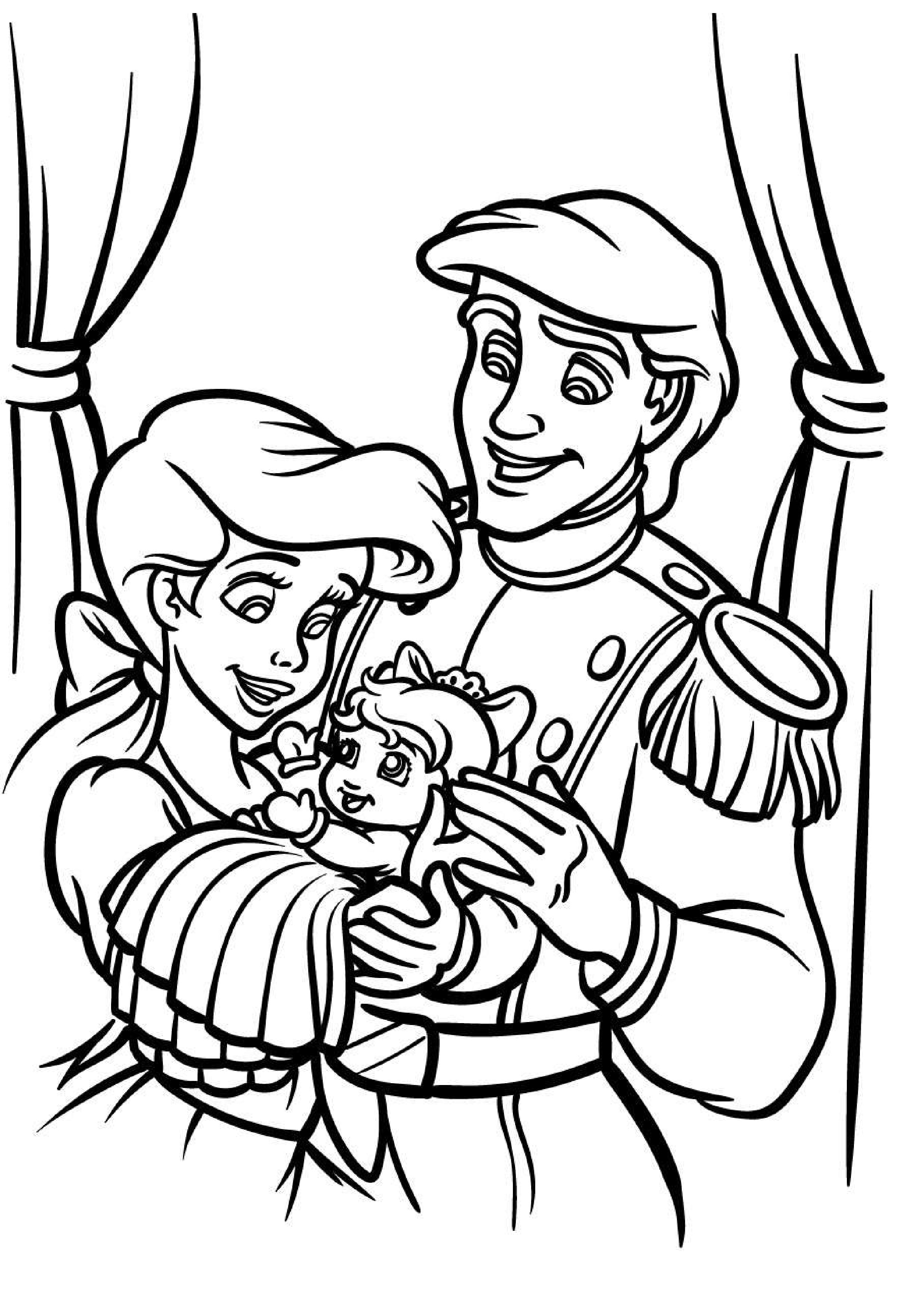 coloriage-ariel-disney