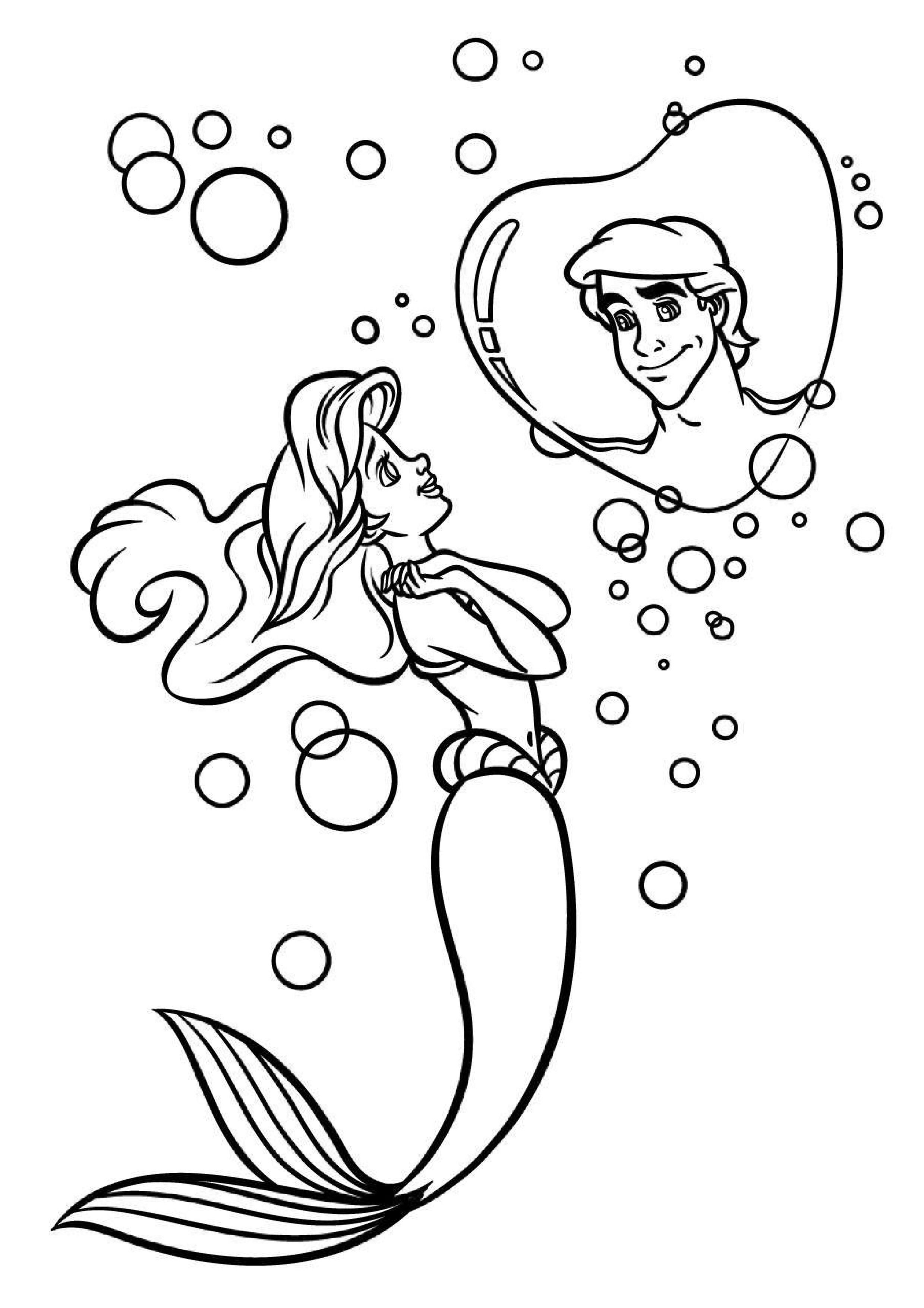 coloriage-ariel-disney