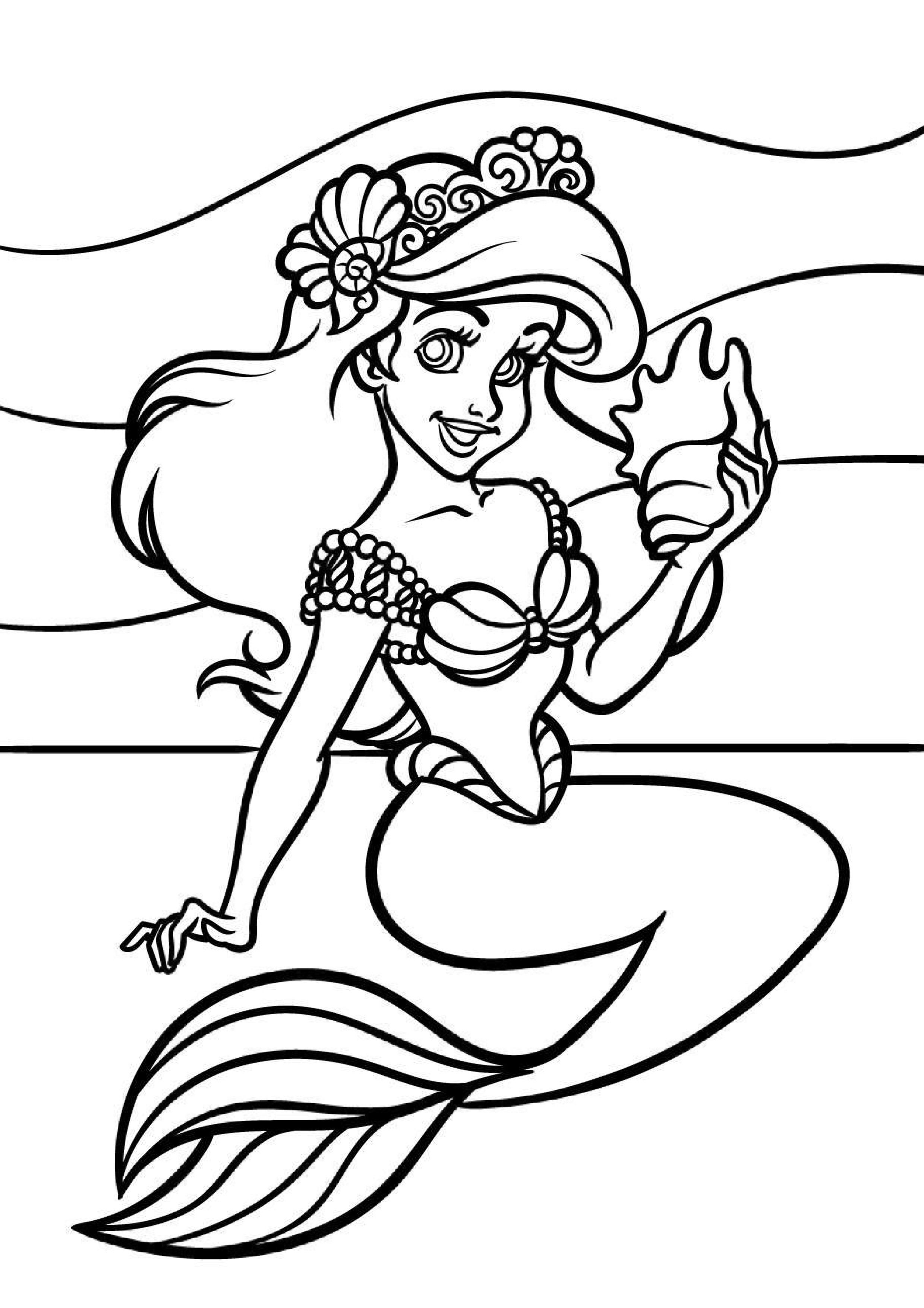 coloriage-ariel-disney