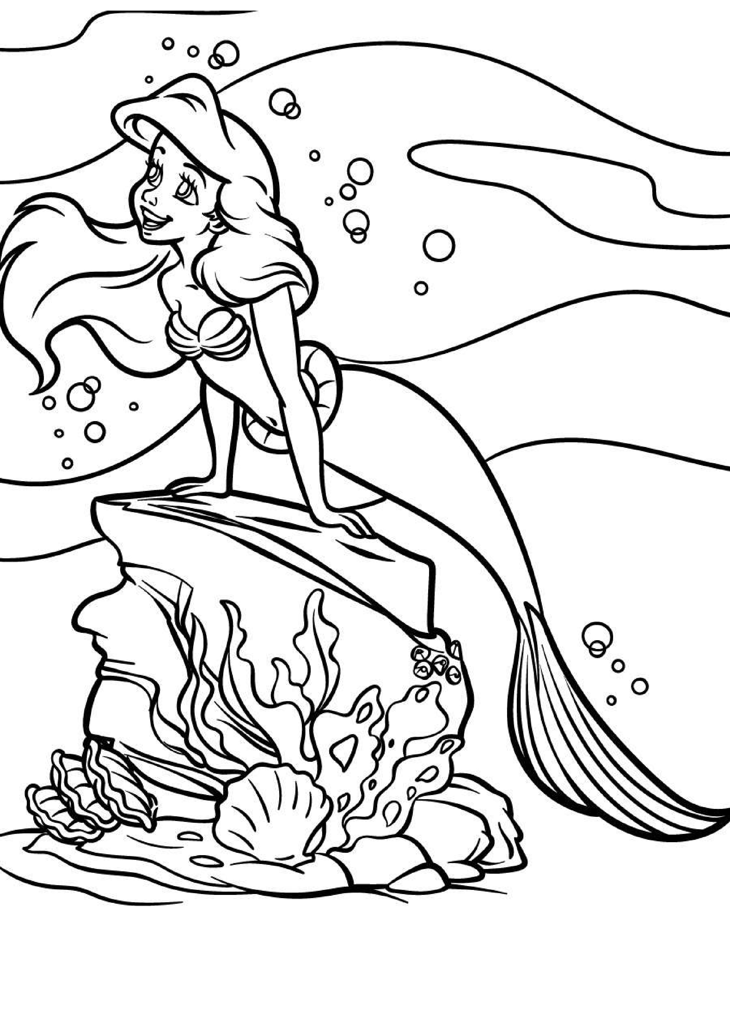 coloriage-ariel-disney