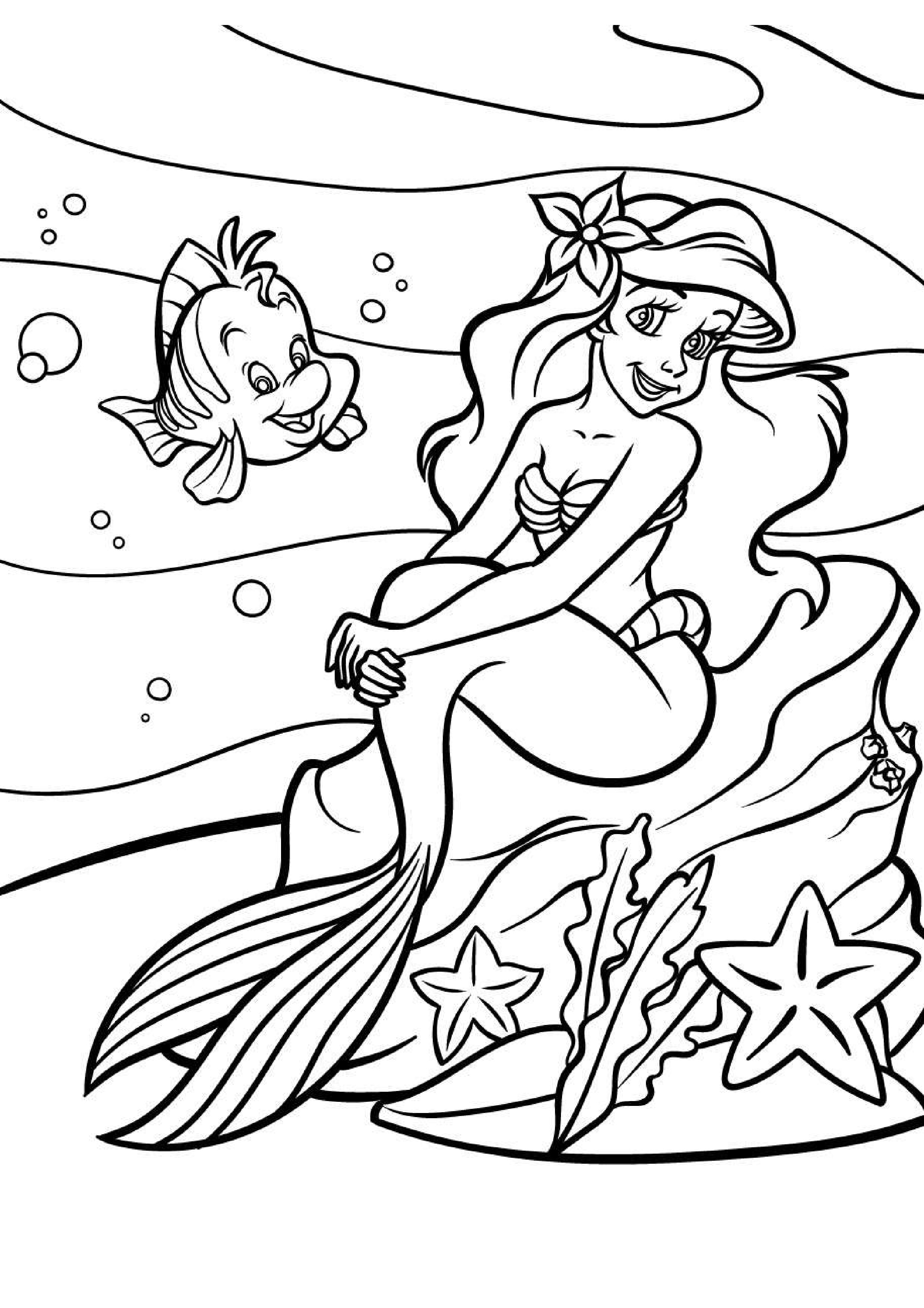 coloriage-ariel-disney
