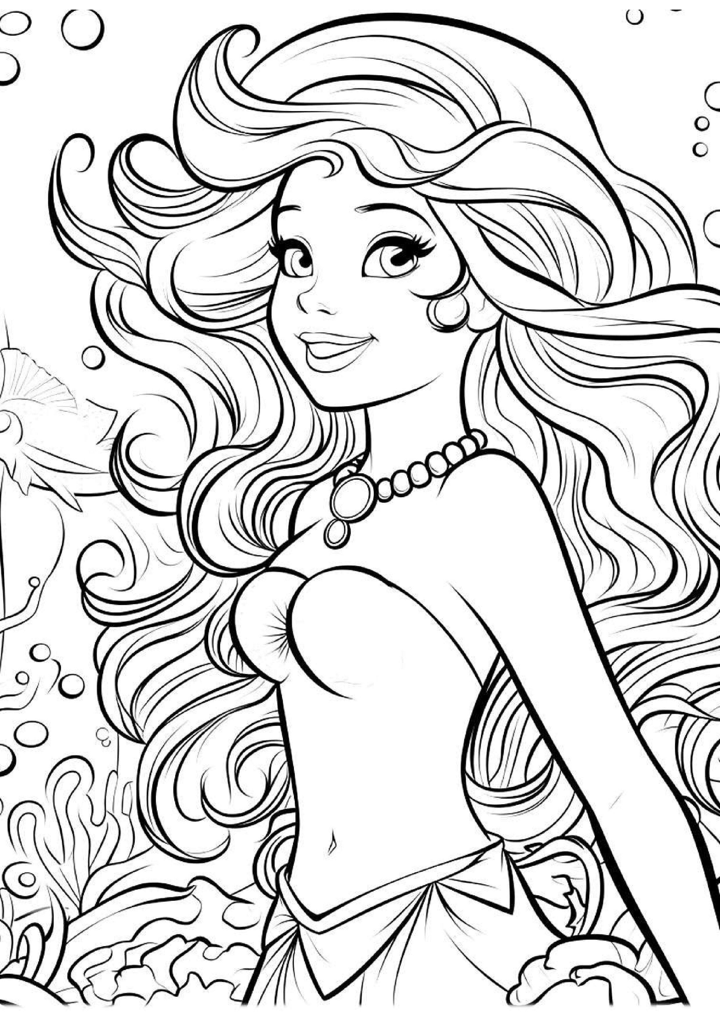coloriage-ariel-disney